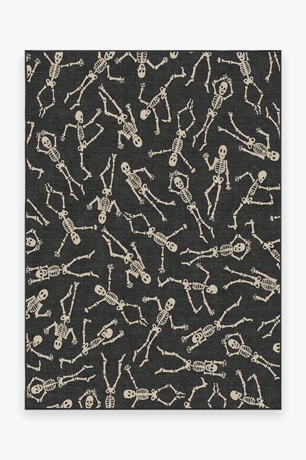 Bone Dance Black Flatwoven Rug