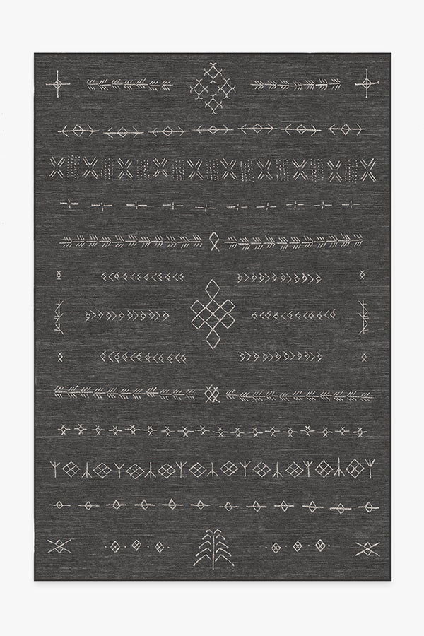 Astrid Soft Black Flatwoven Rug