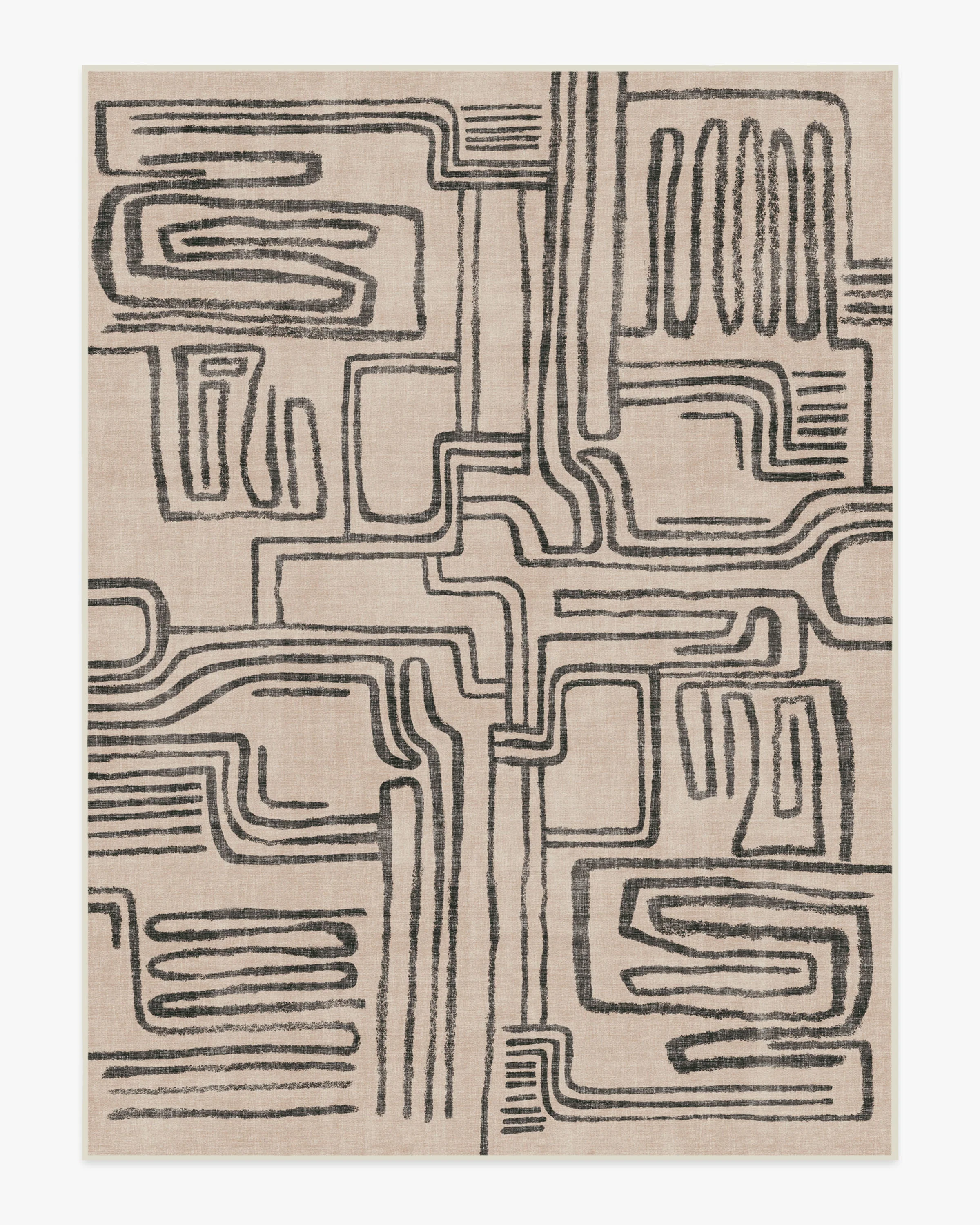 Kassena Black & Ivory Rug by Malene Barnett