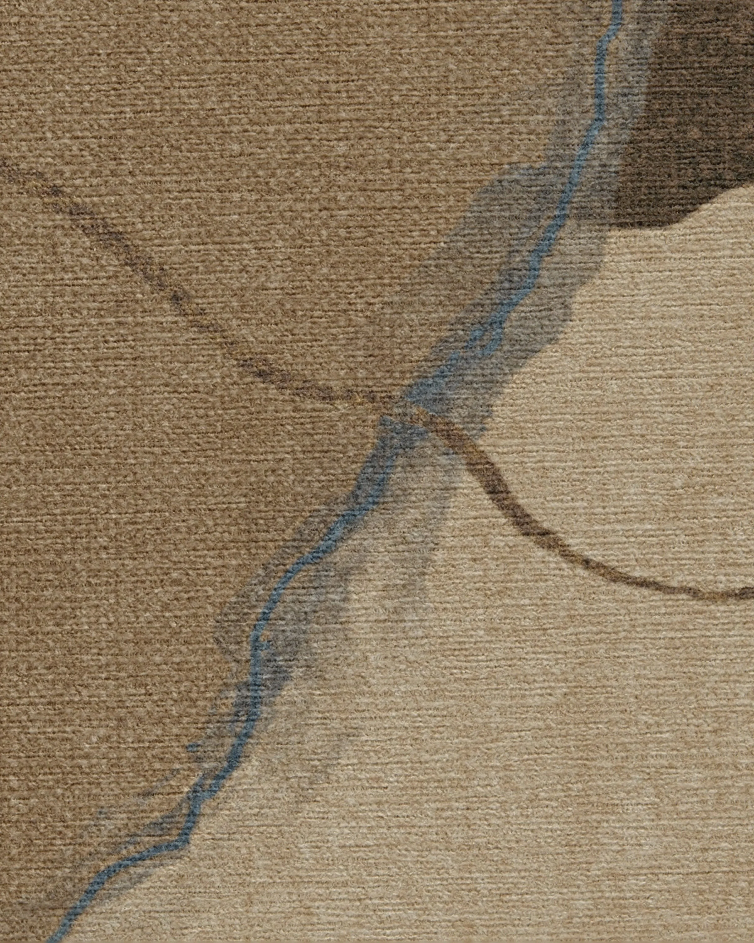 Loire Natural Denim Blue Flatwoven Rug by Nina Takesh