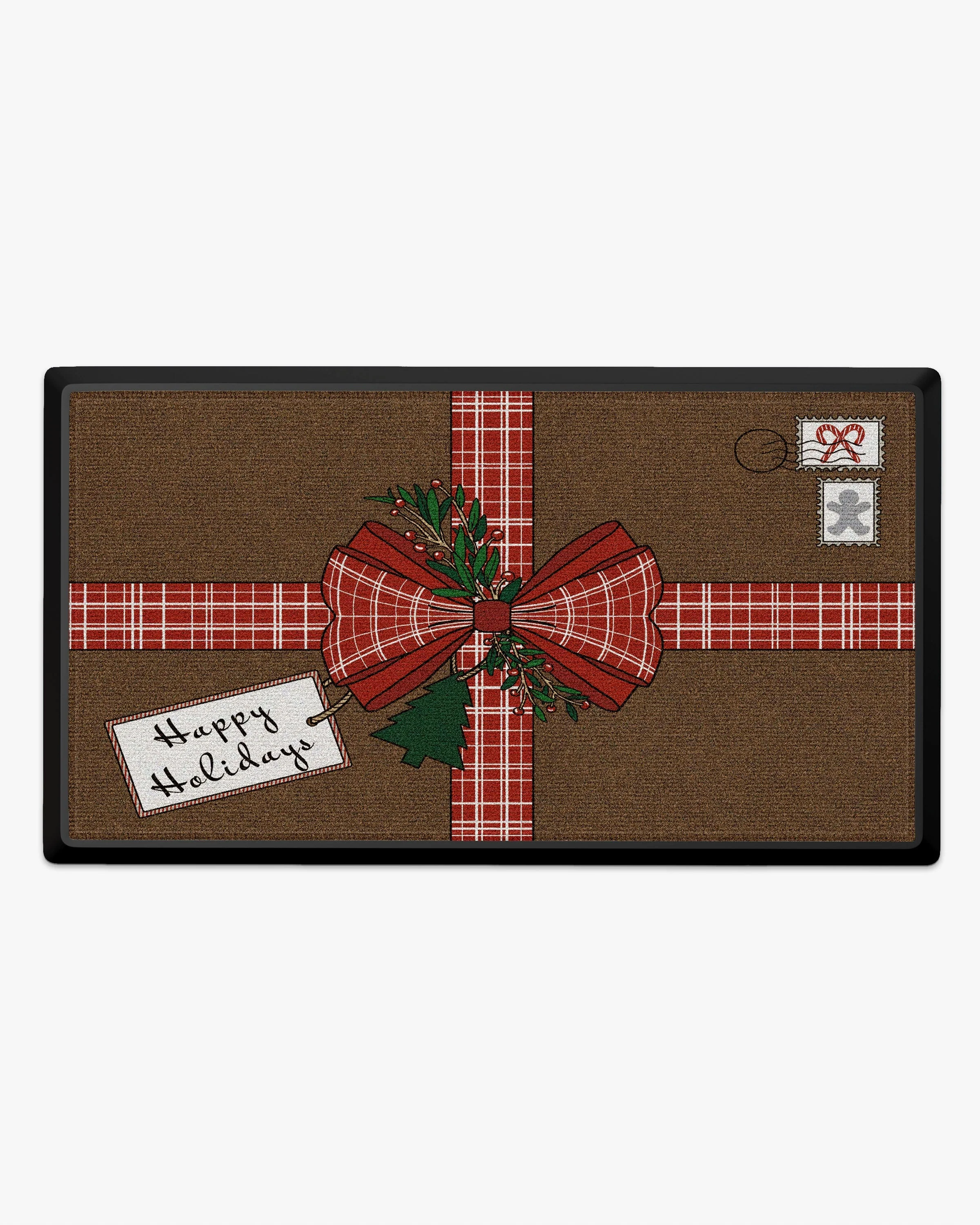 Postal Present Holiday Large Doormat