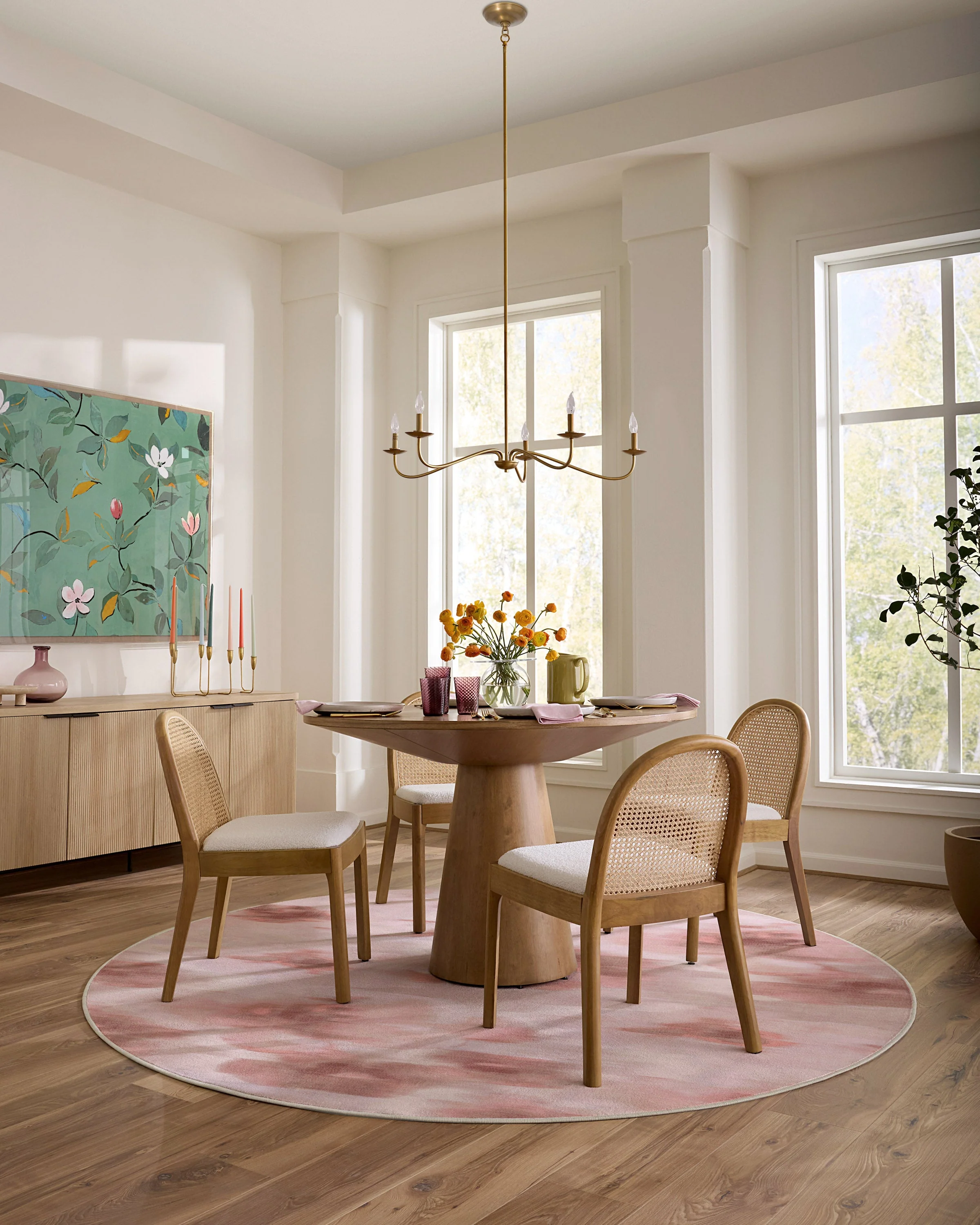 Emma Soft Rose Flatwoven Rug