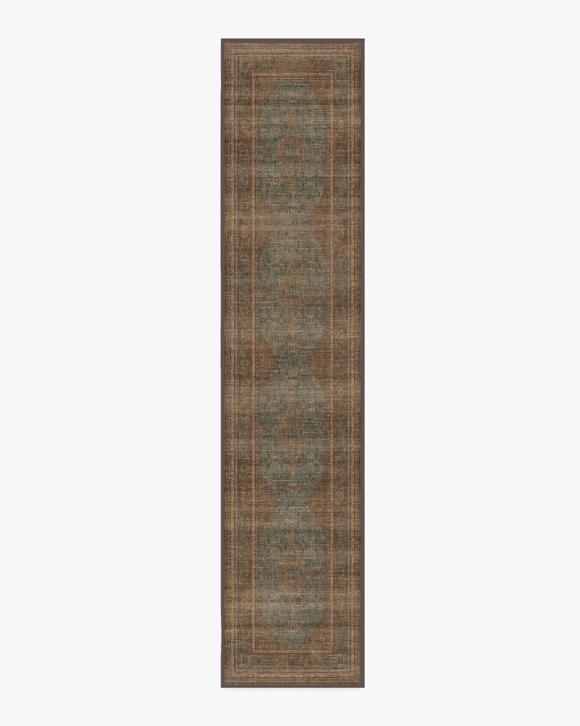 Rowan Teal Blue & Copper Flatwoven Rug