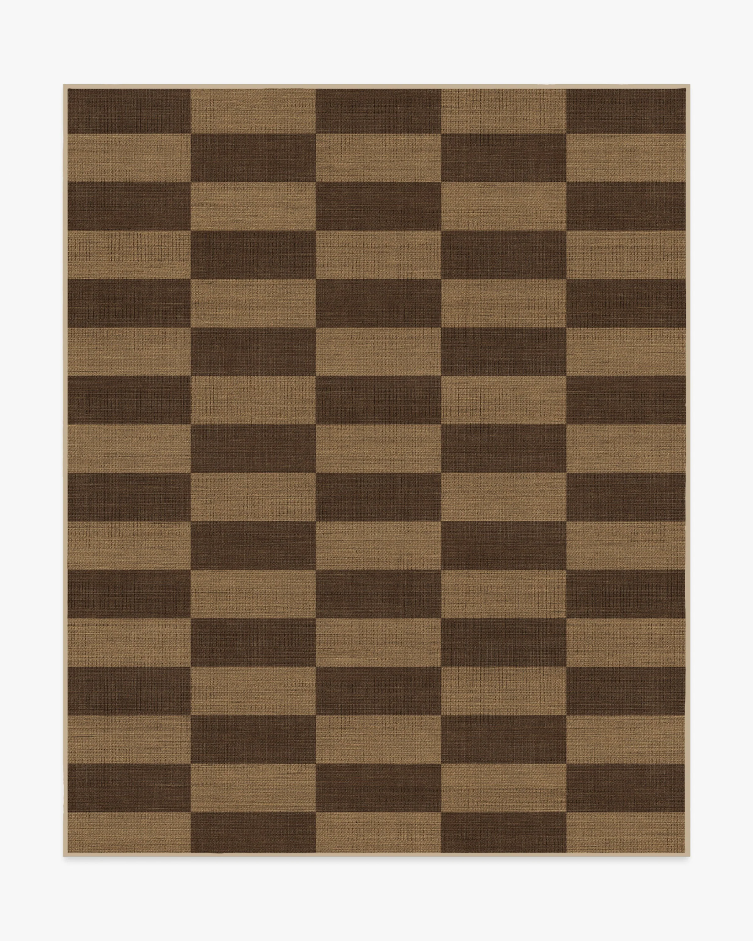 Yates Check Brown Re-Jute Rug by Architectural Digest