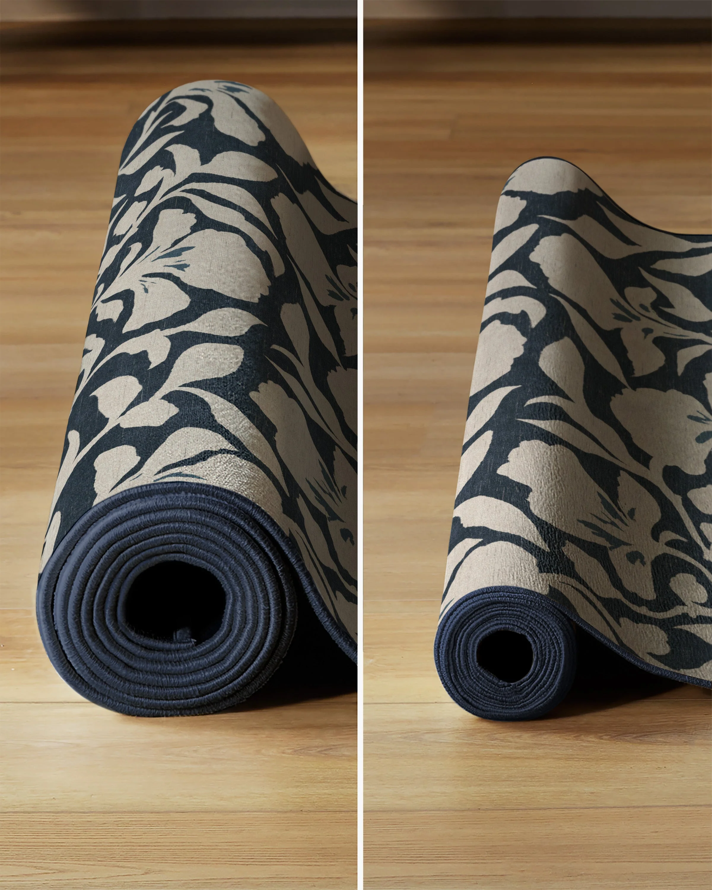 Flora Ink Blue & Ivory Rug by The Hiltons