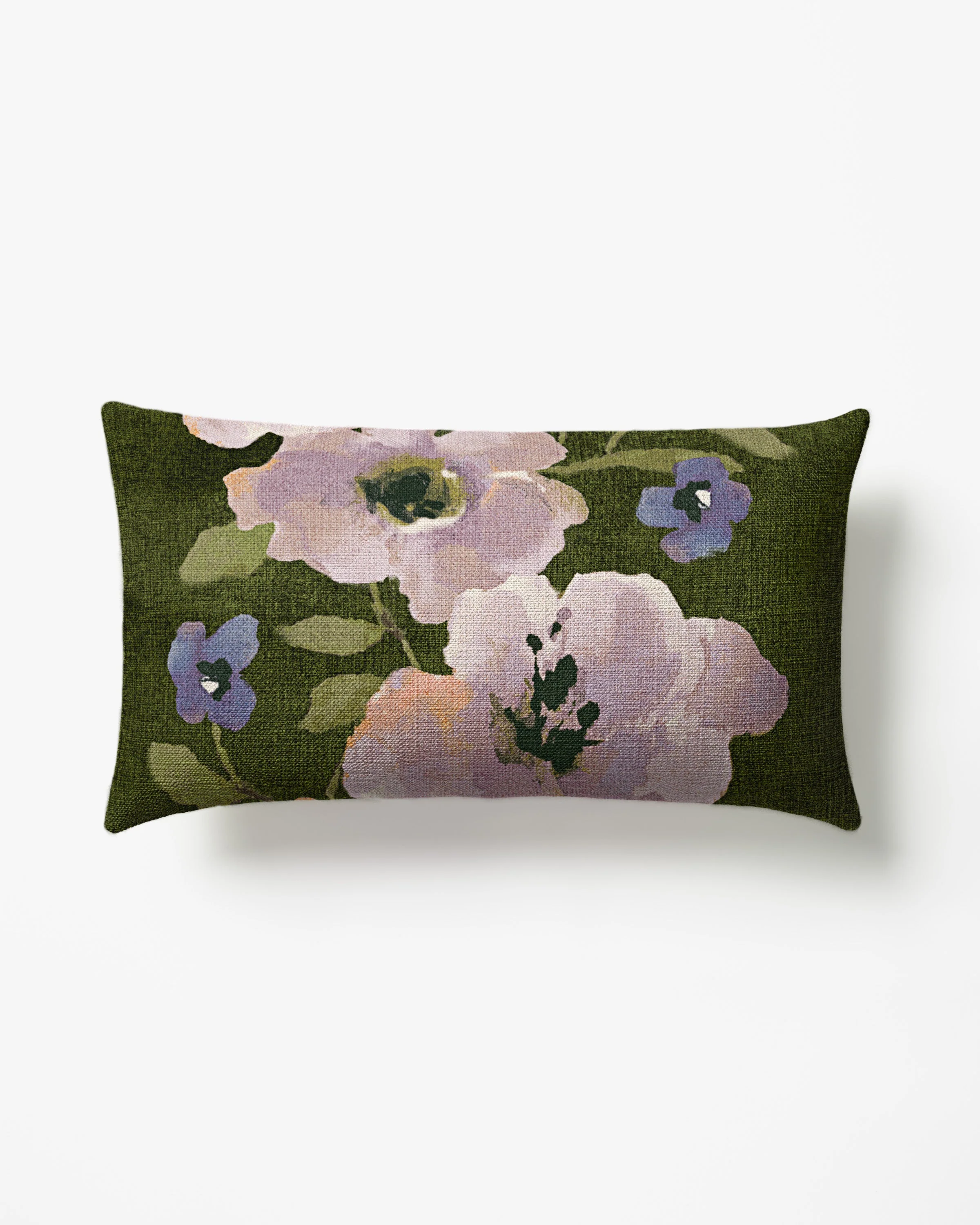 Evelyn Green Woven Throw Pillow