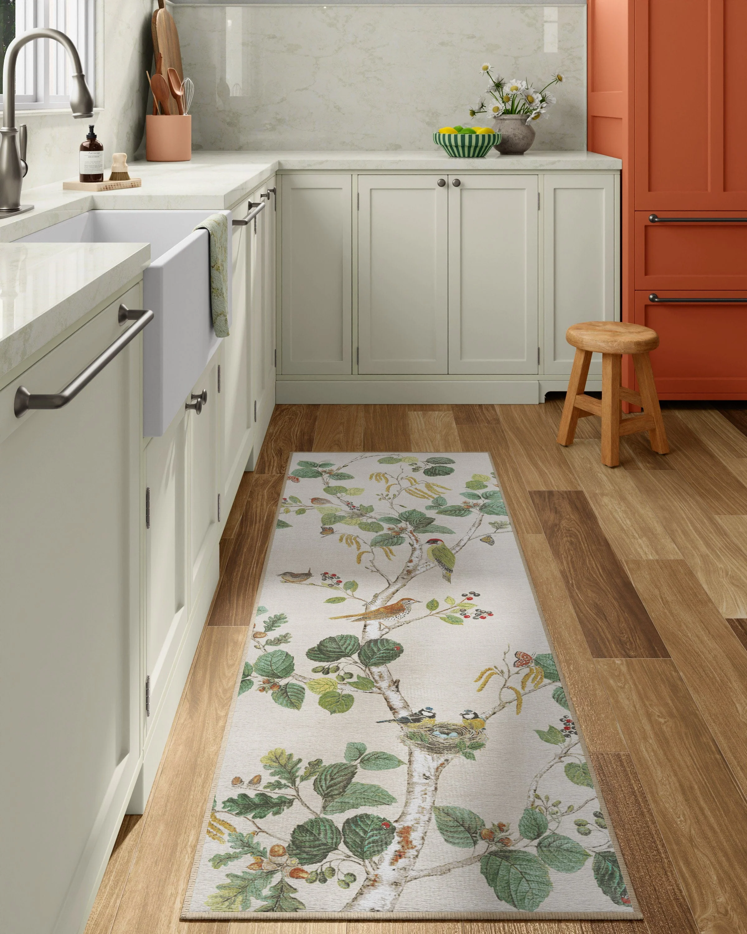 Woodland Chorus Fawn Rug by Sanderson