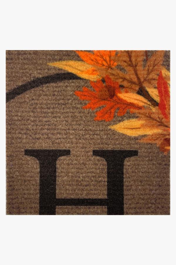 Harvest Leaves Monogram Doormat