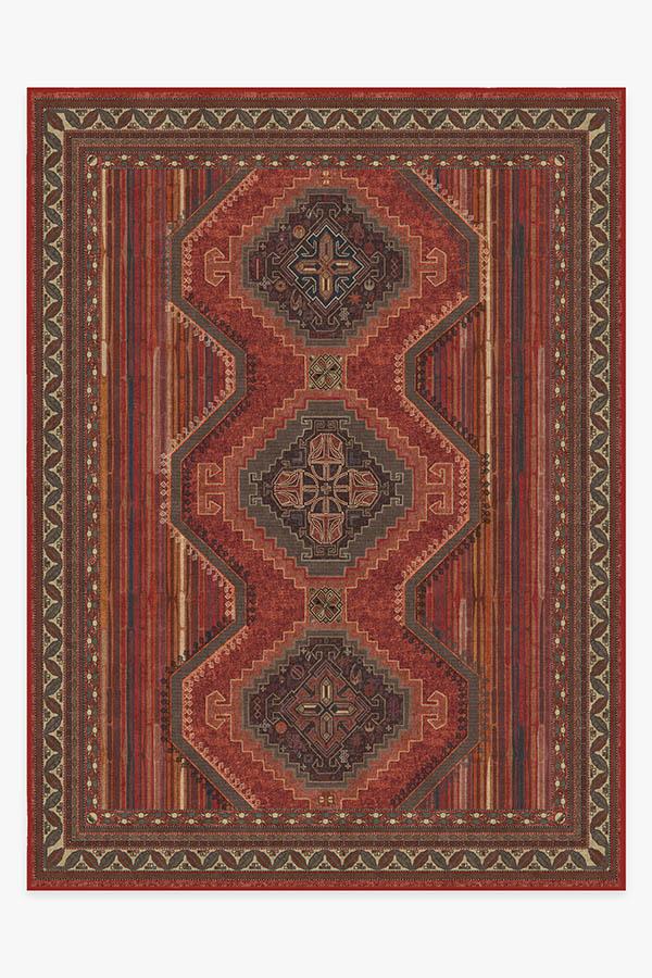 Mandalore Scarlet Red Flatwoven Rug