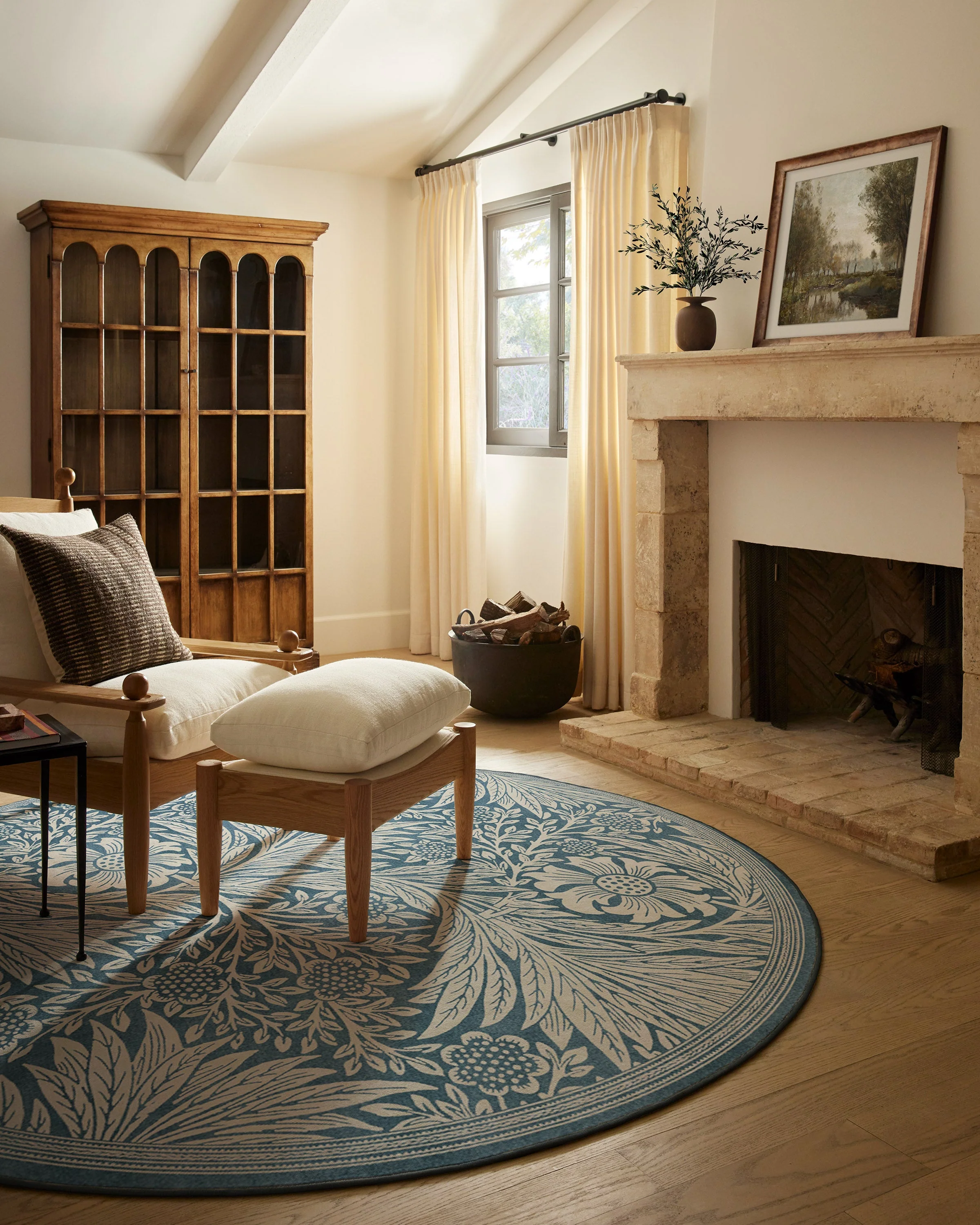 Marigold Blue Flatwoven Rug by Morris & Co.
