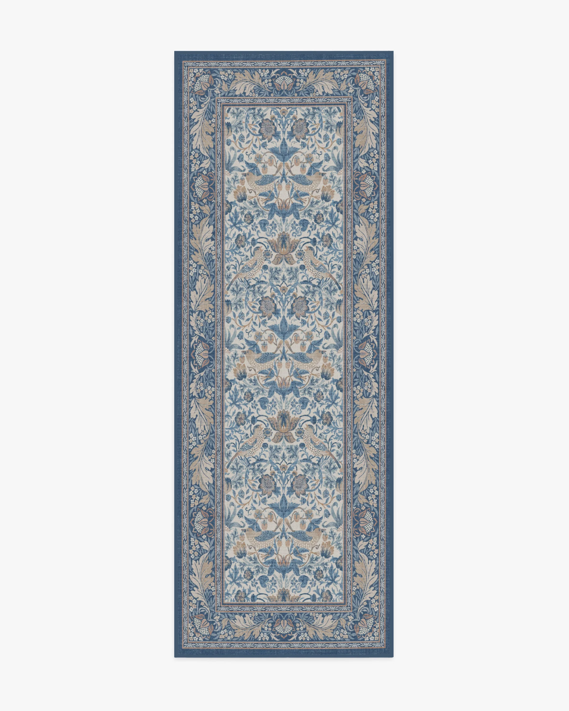 Strawberry Thief Indigo & Ivory Rug by Morris & Co.