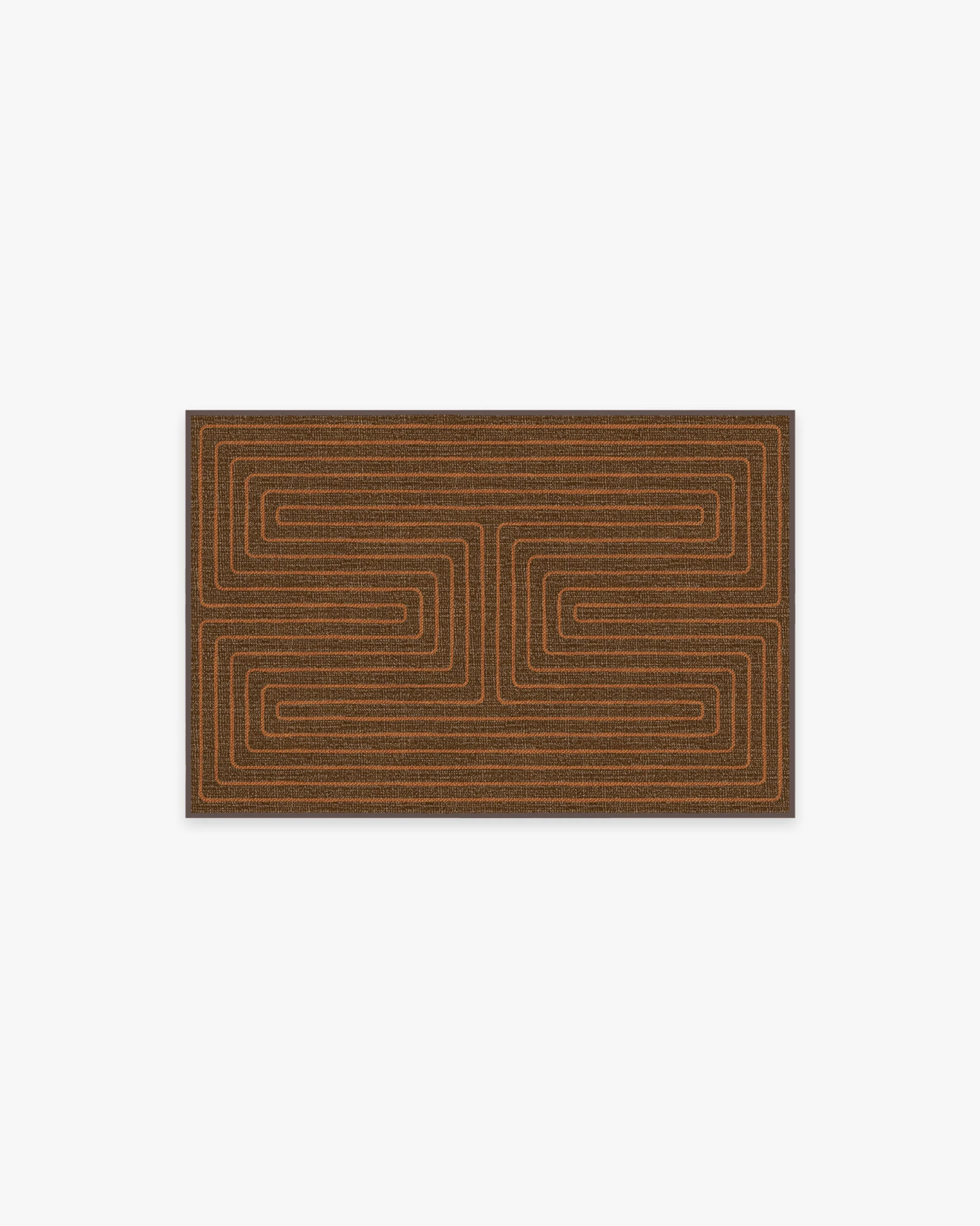 Labyrinth Brown & Orange Rug by Jonathan Adler