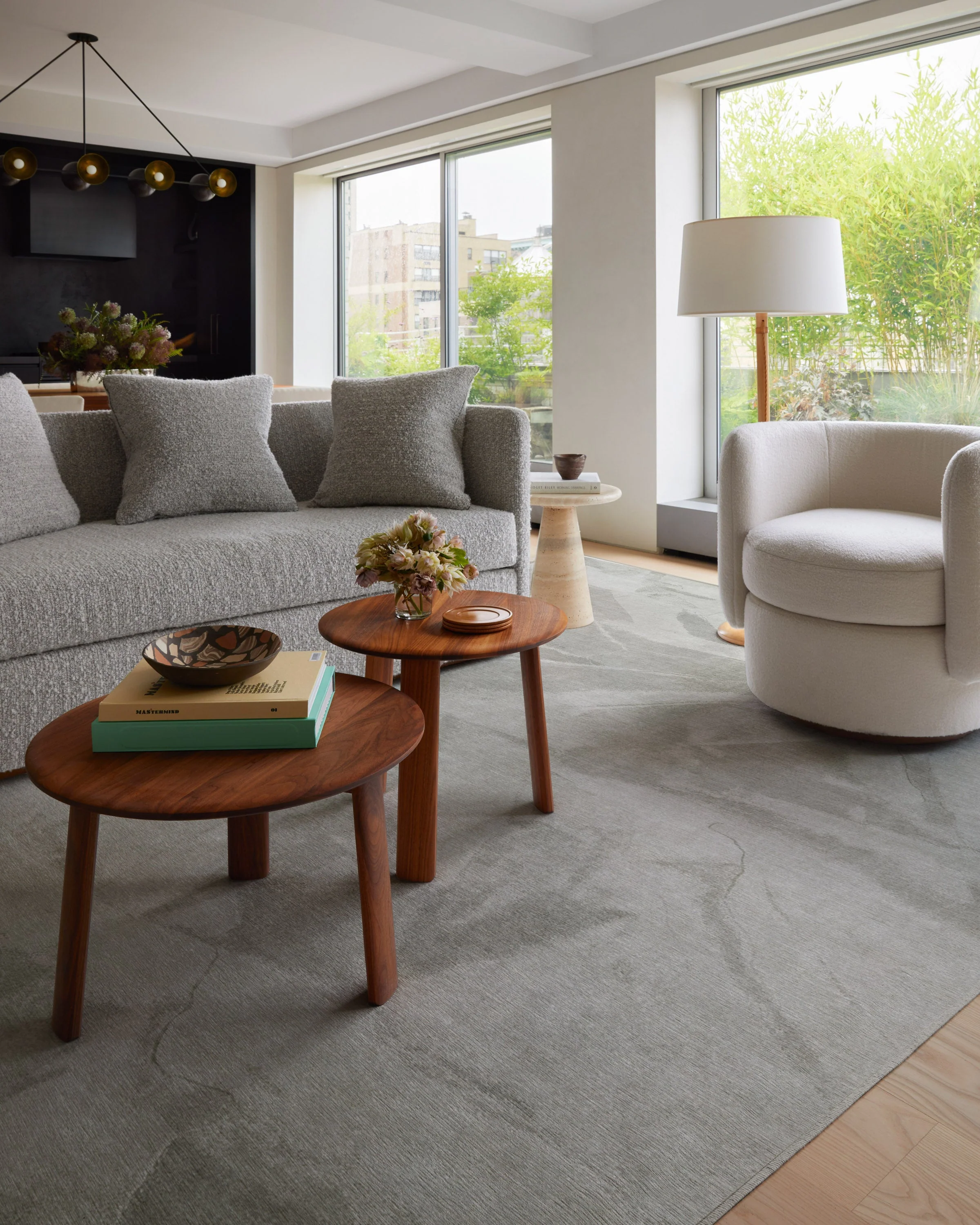Topo Soft Grey Flatwoven Rug by Architectural Digest