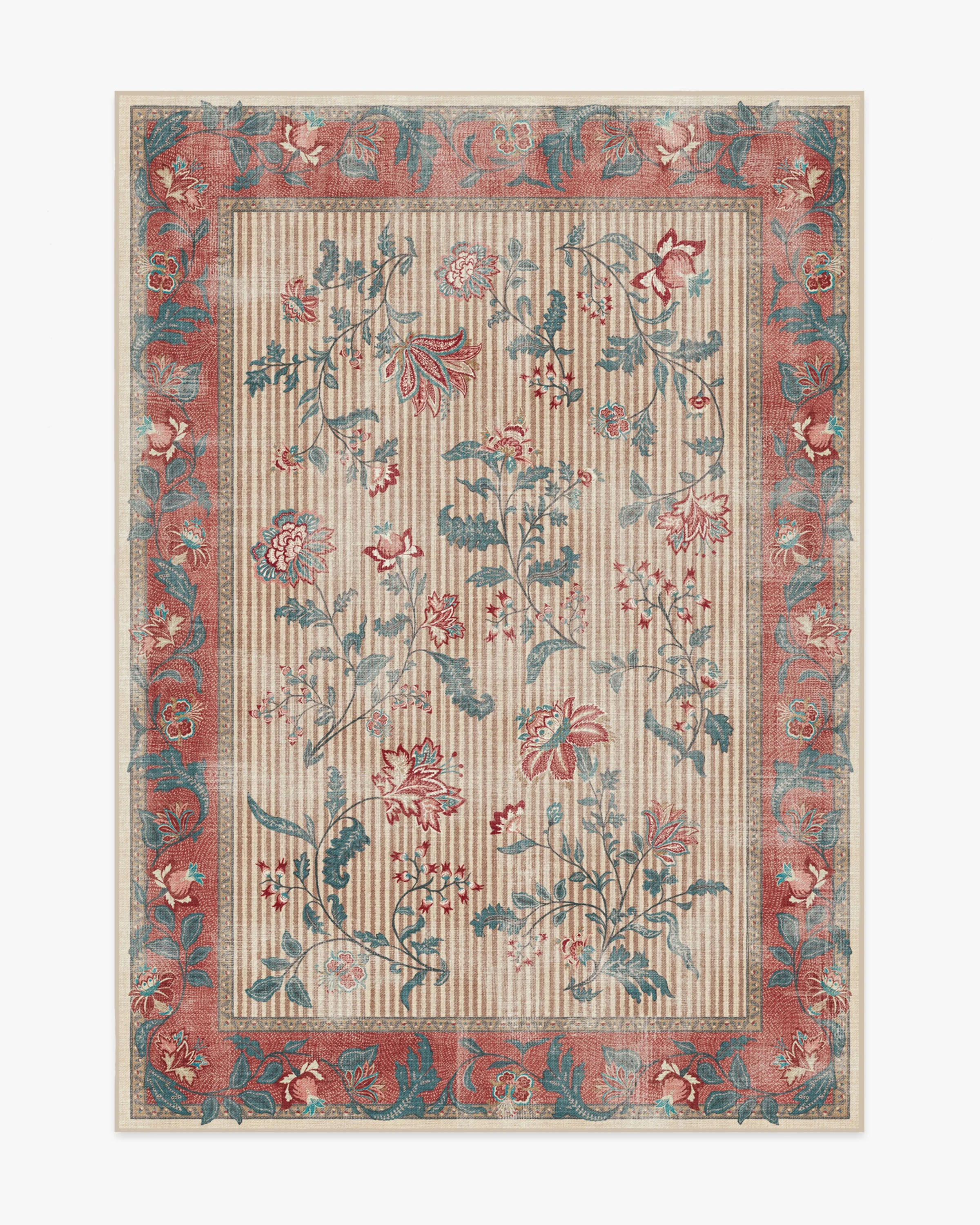 Lilou Currant & Teal Green Rug
