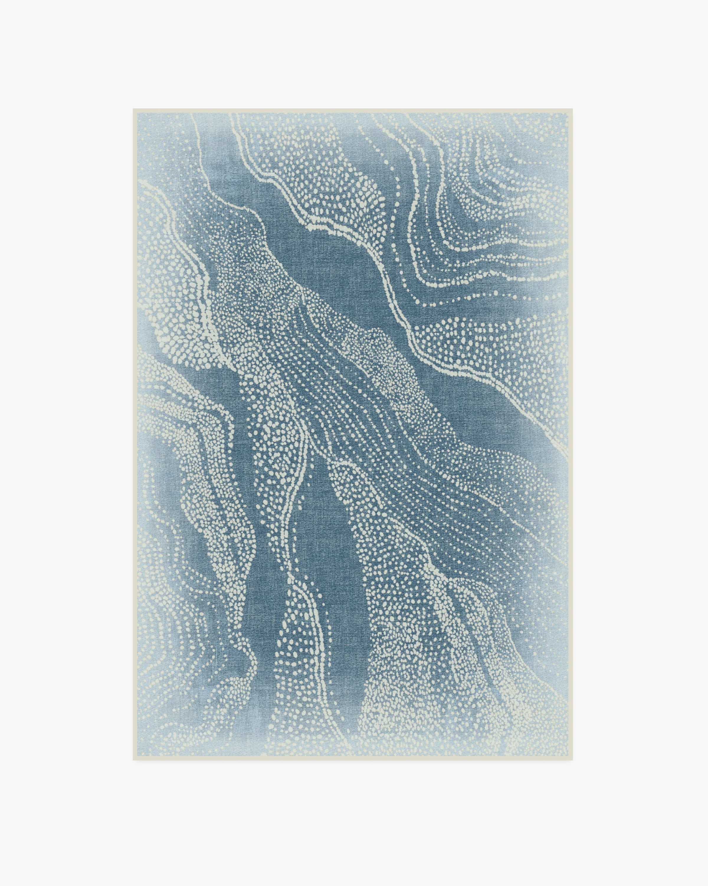 Adorned Soft Blue Rug by Malene Barnett