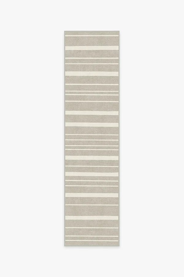 Hudson Stripe Stone Flatwoven Rug