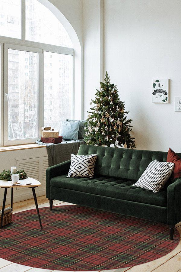 Dress Stewart Tartan Red Flatwoven Rug