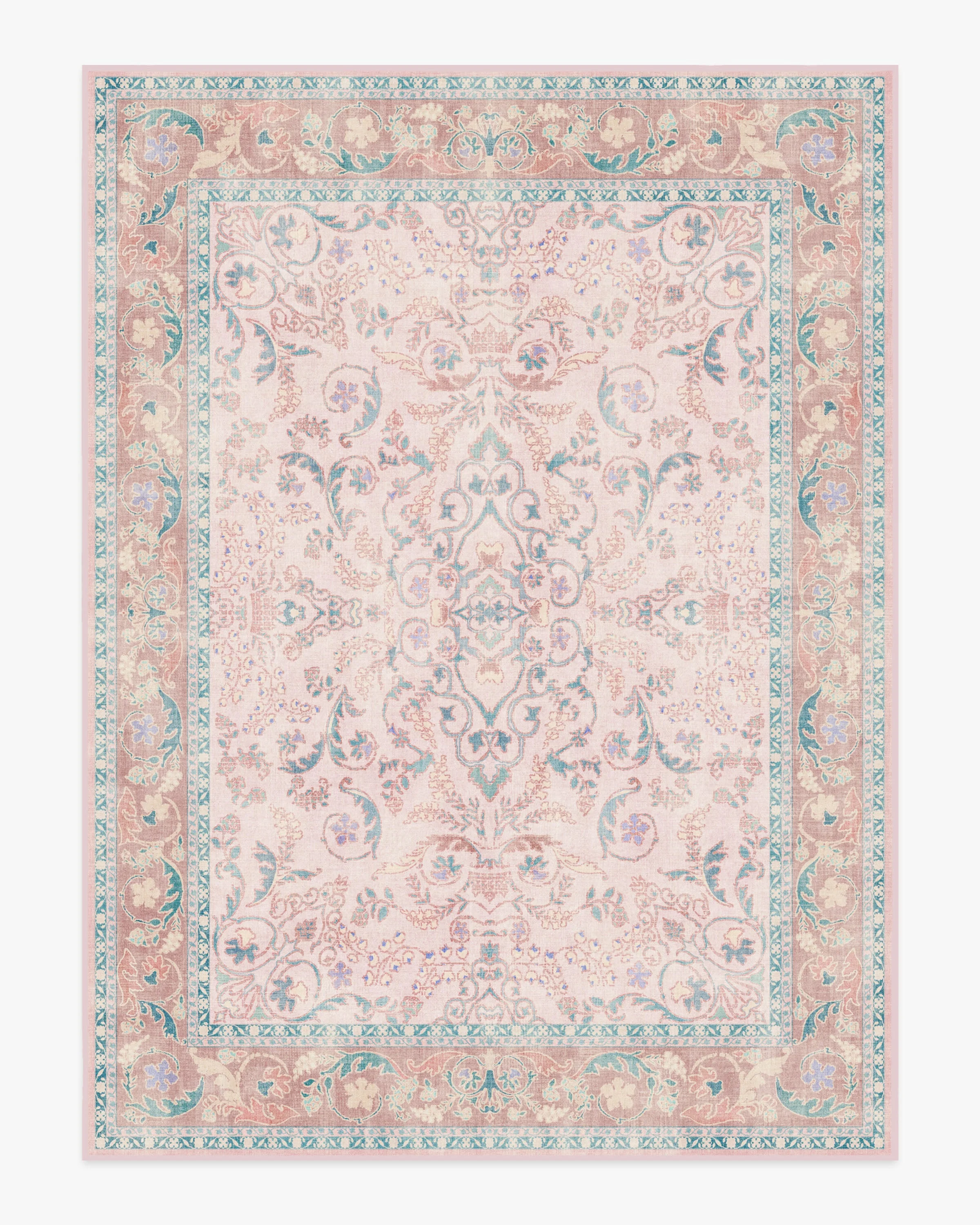 Fit For A Queen Soft Rose Rug by Bridgerton