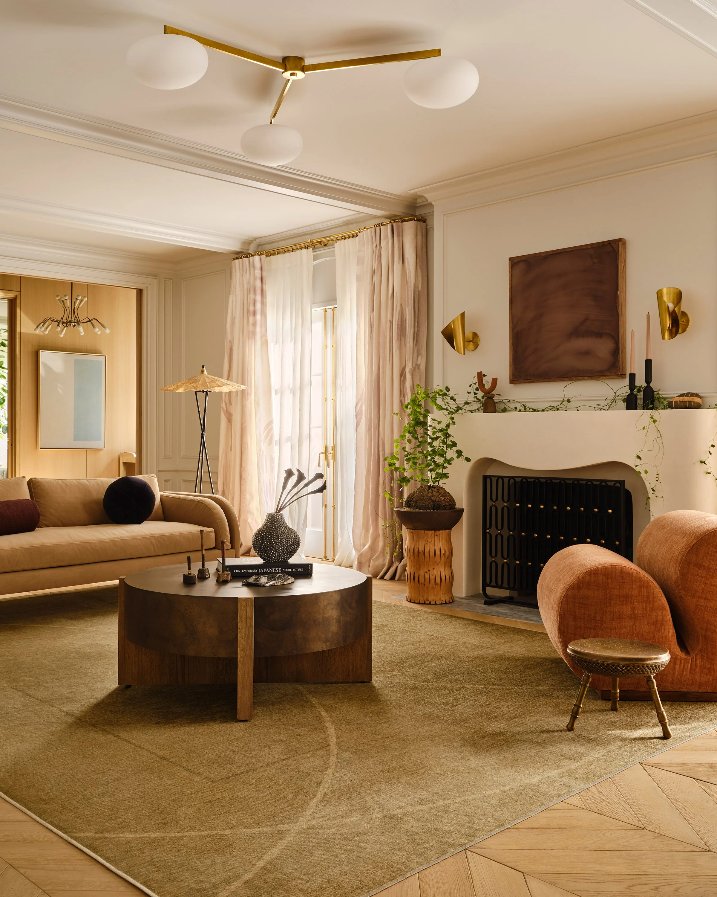 Ayla Gold Flatwoven Rug by Architectural Digest