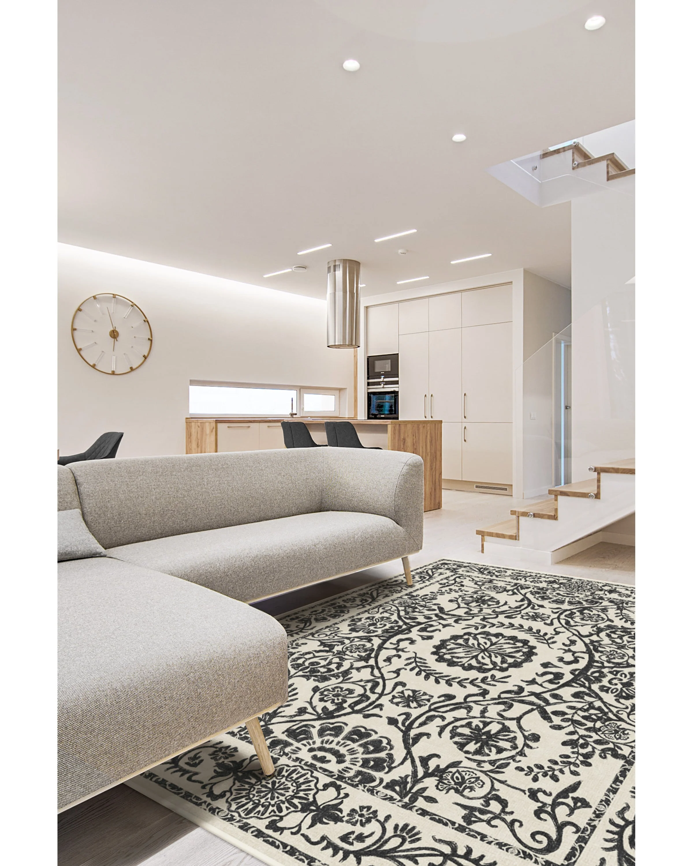 Delphina Black & White Rug