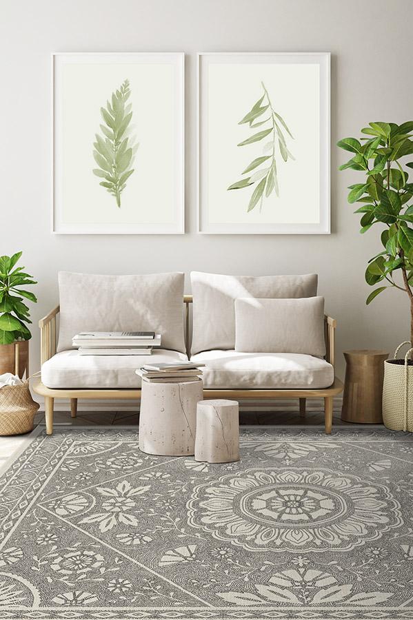 Almana Black & White Flatwoven Rug