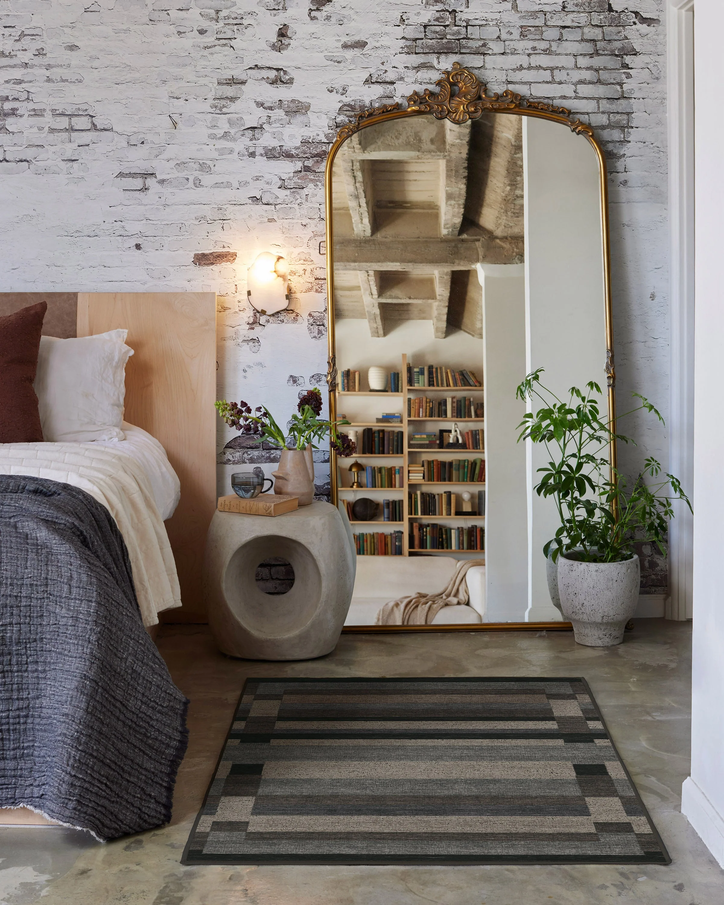 Paris Tonal Grey Flatwoven Rug by Michael Michalsky