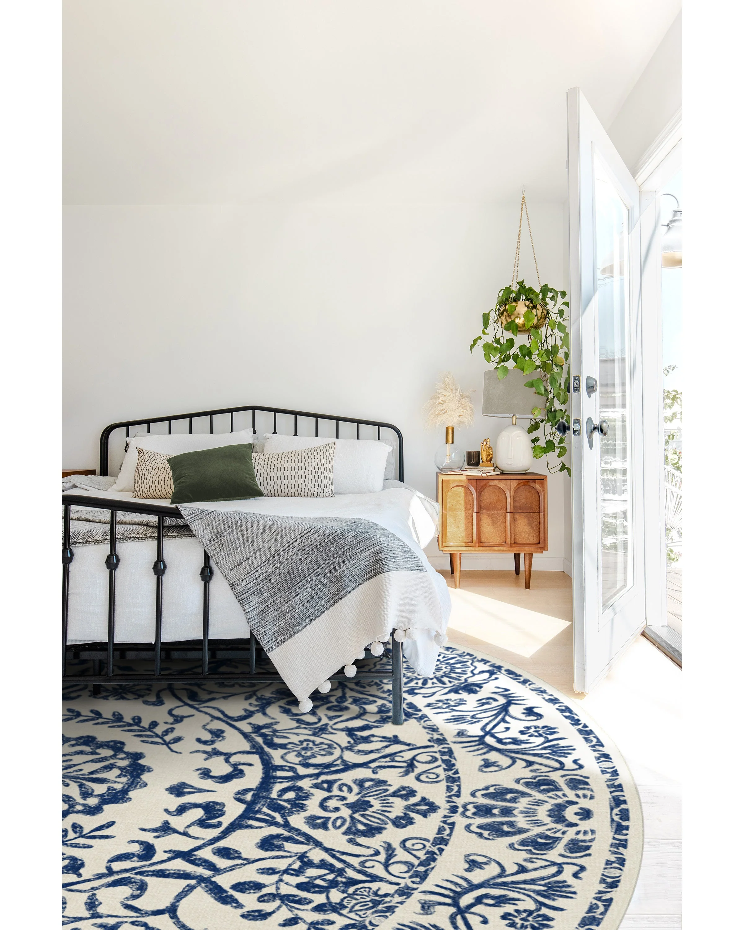 Delphina Delft Blue Flatwoven Rug