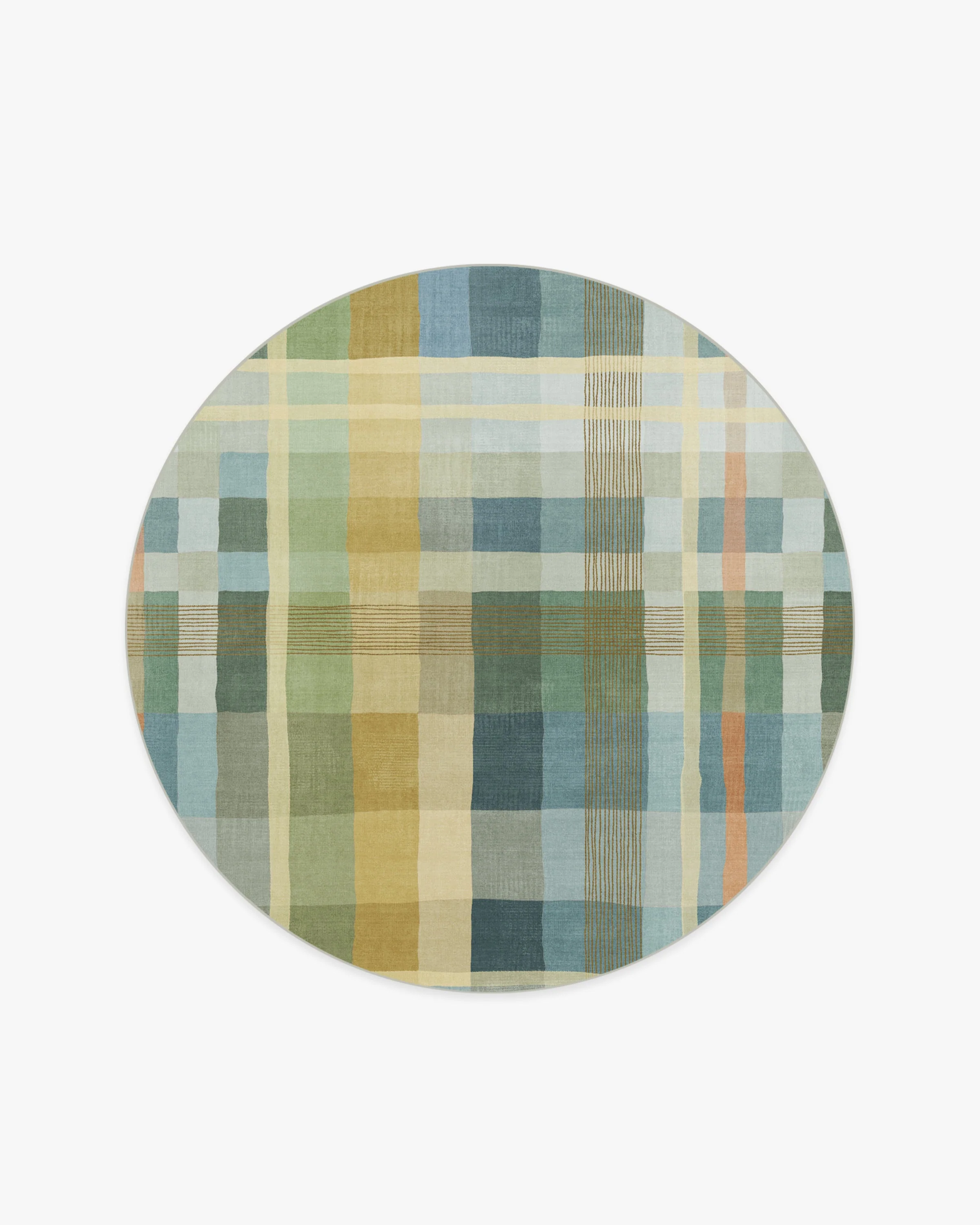 Margot Plaid Blue Flatwoven Rug