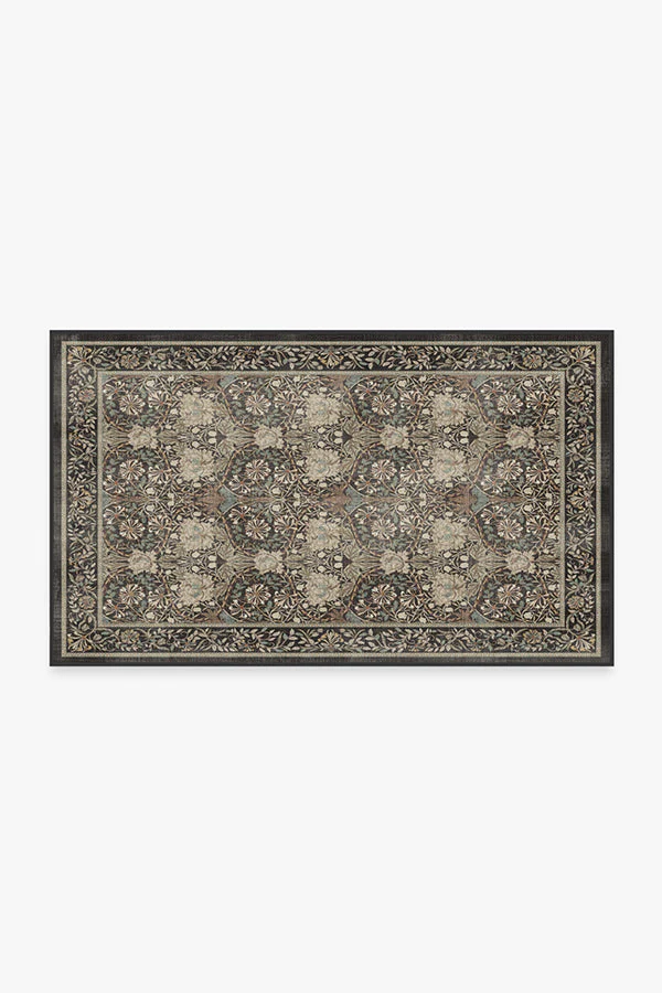 Honeysuckle & Tulip Dark Wood Rug by Morris & Co.