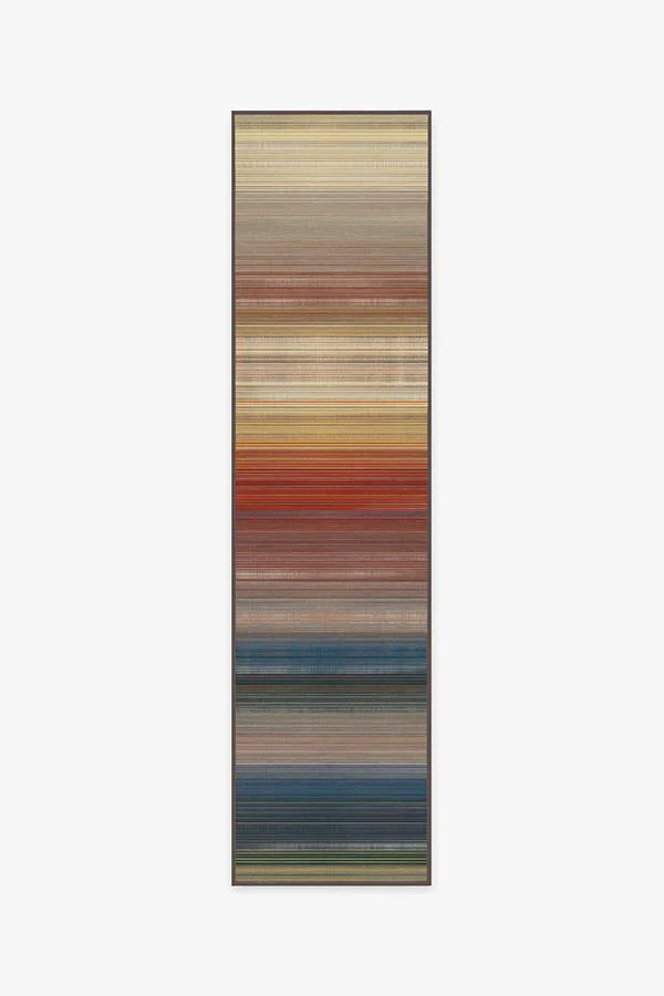 Linear Striped Multicolor Rug