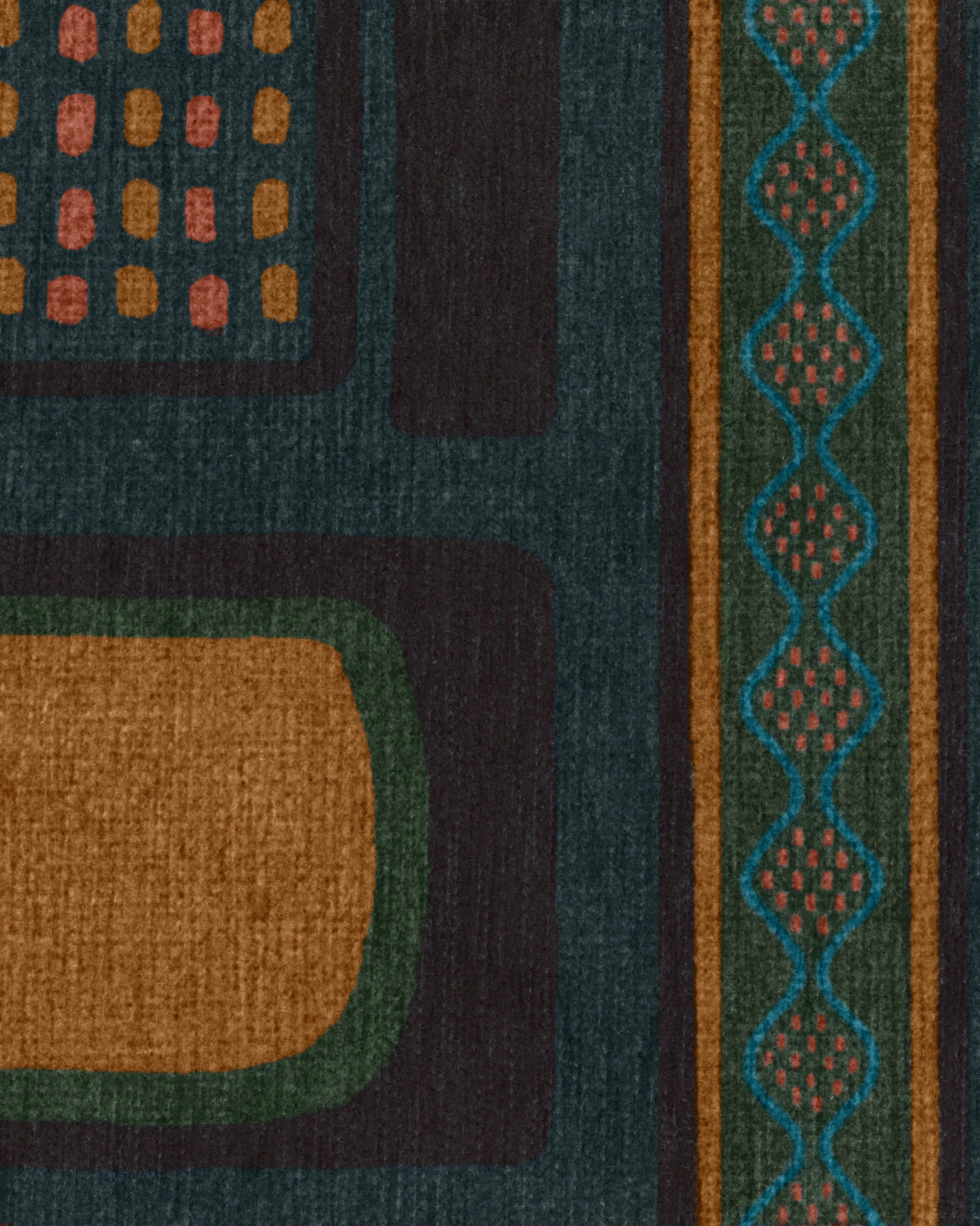 Nerissa Teal & Gold Rug by Architectural Digest