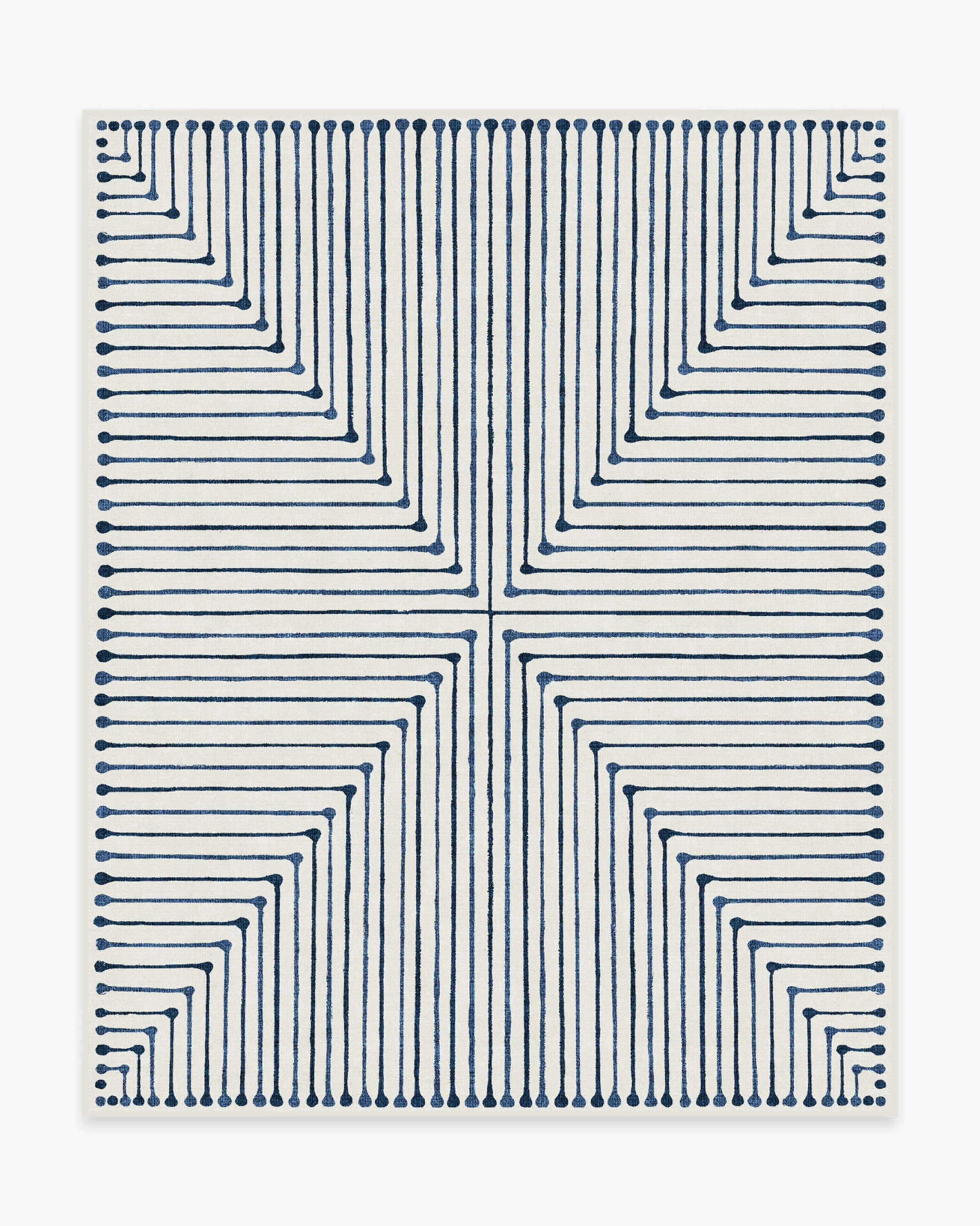 Inkdrop Slate Blue Rug by Jonathan Adler