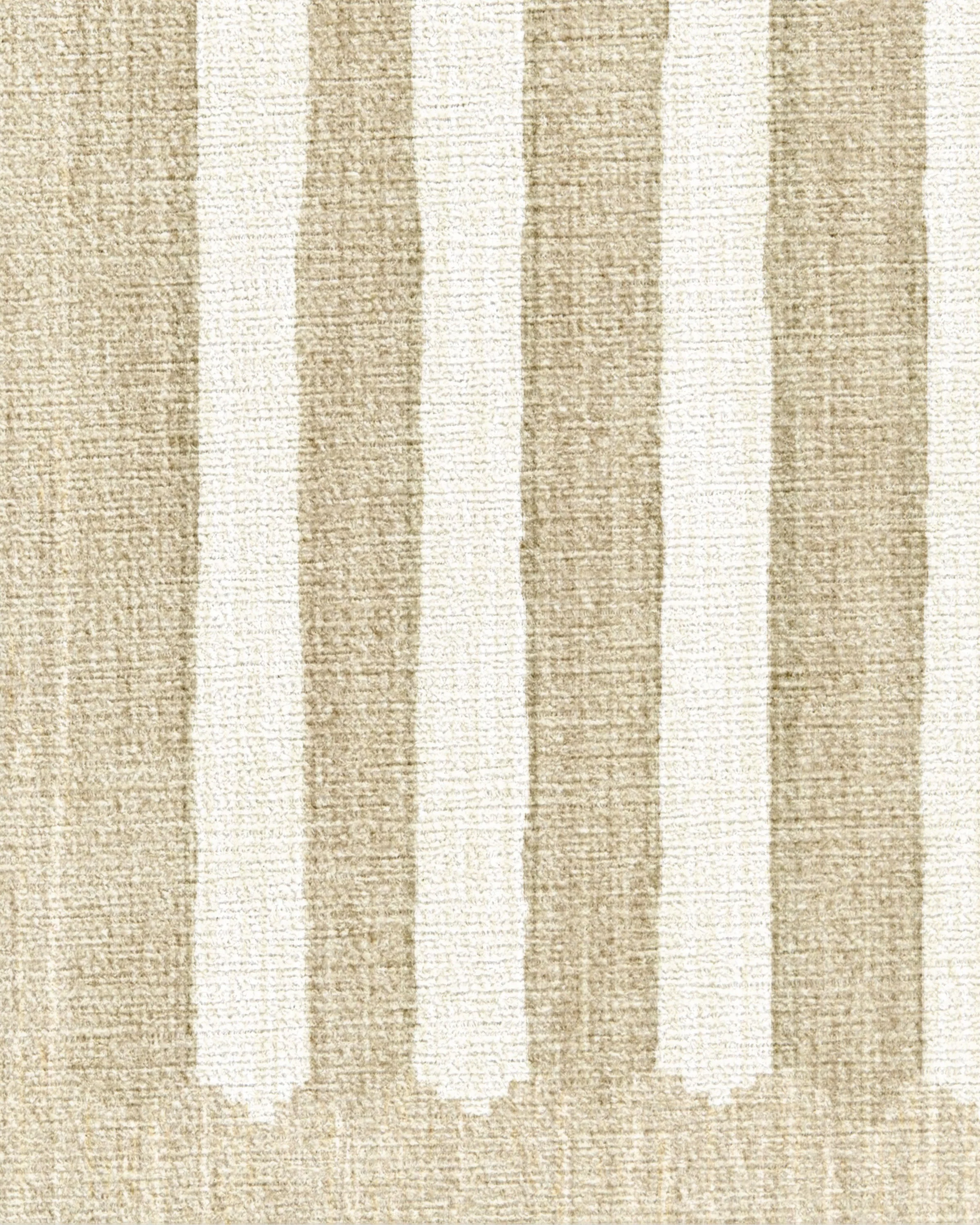 Elin Stripe Latte Cream Flatwoven Rug by goop
