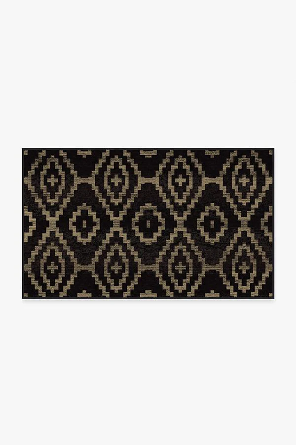 Diamond Trellis Black Rug