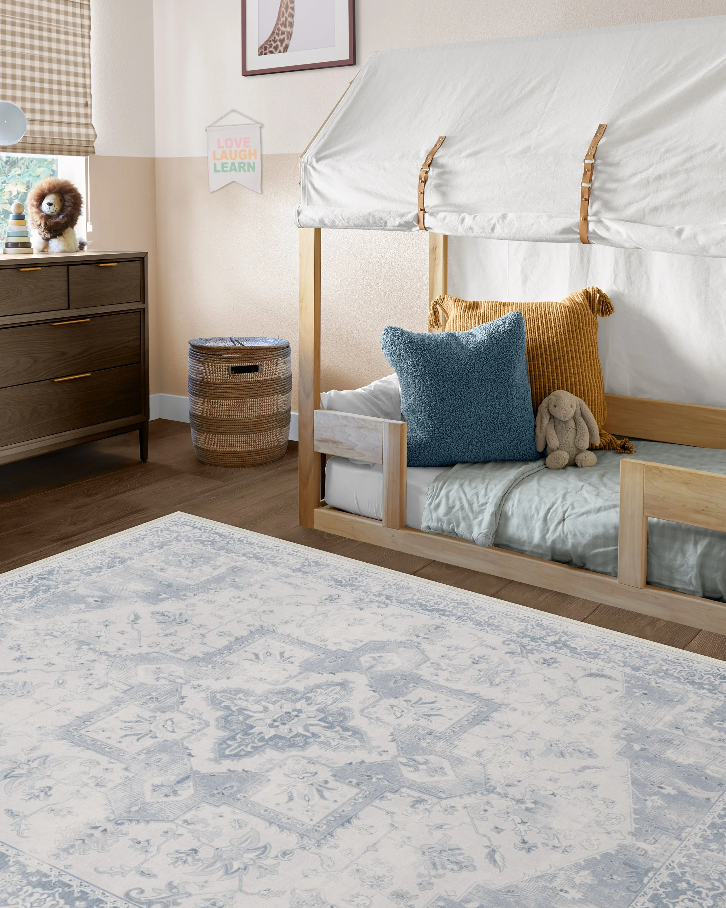 Kira Soft Blue Flatwoven Rug