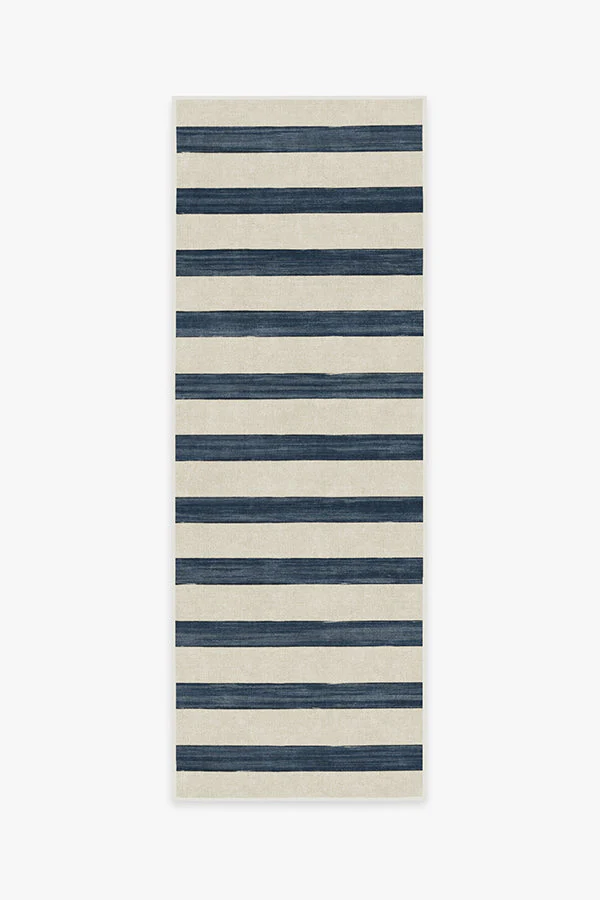 Sumi Sailor Stripe Navy Flatwoven Rug