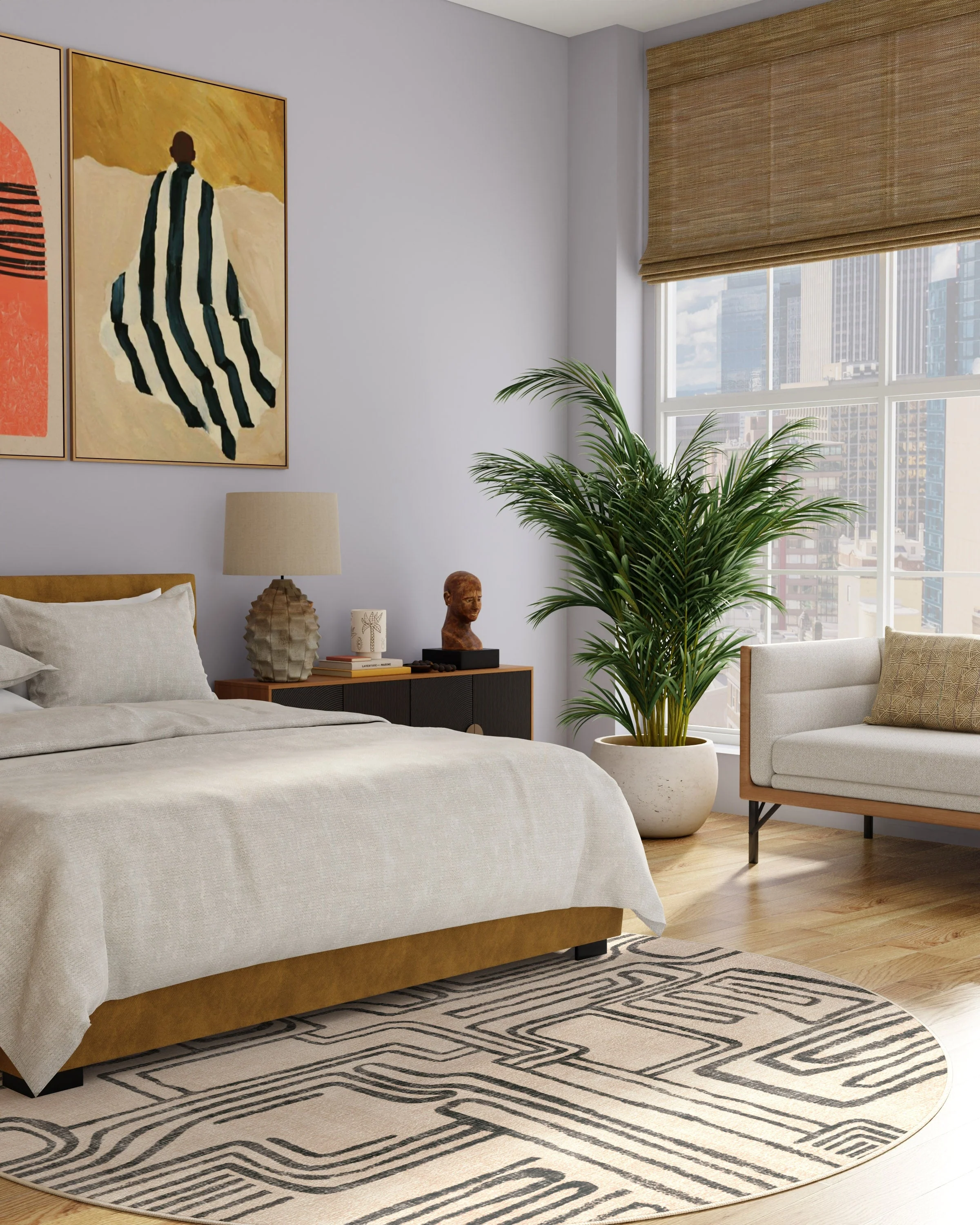 Kassena Black & Ivory Flatwoven Rug by Malene Barnett