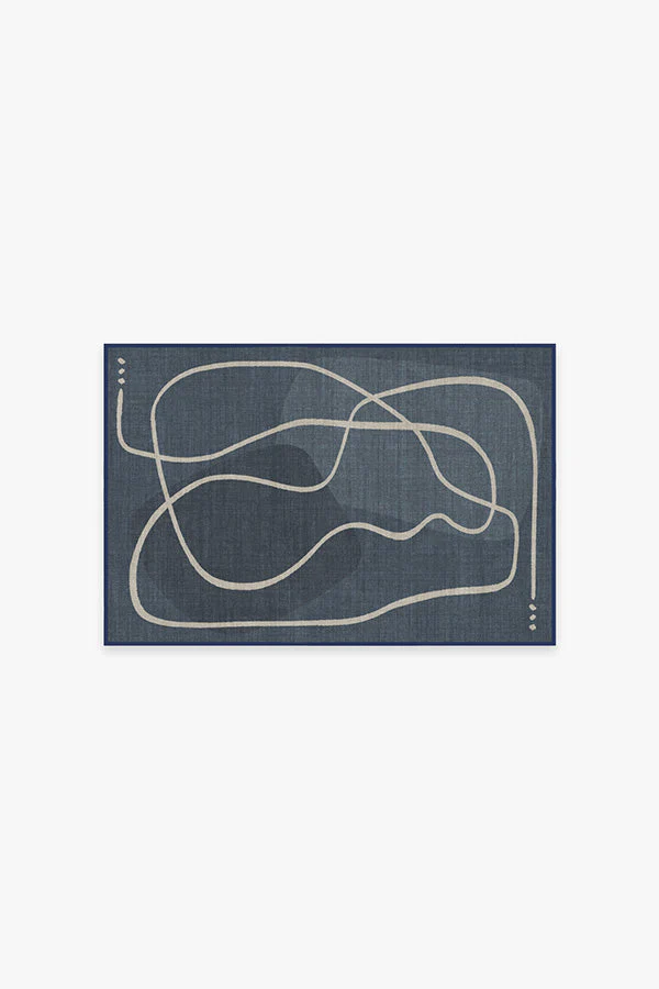 Strova Dusk Blue Flatwoven Rug
