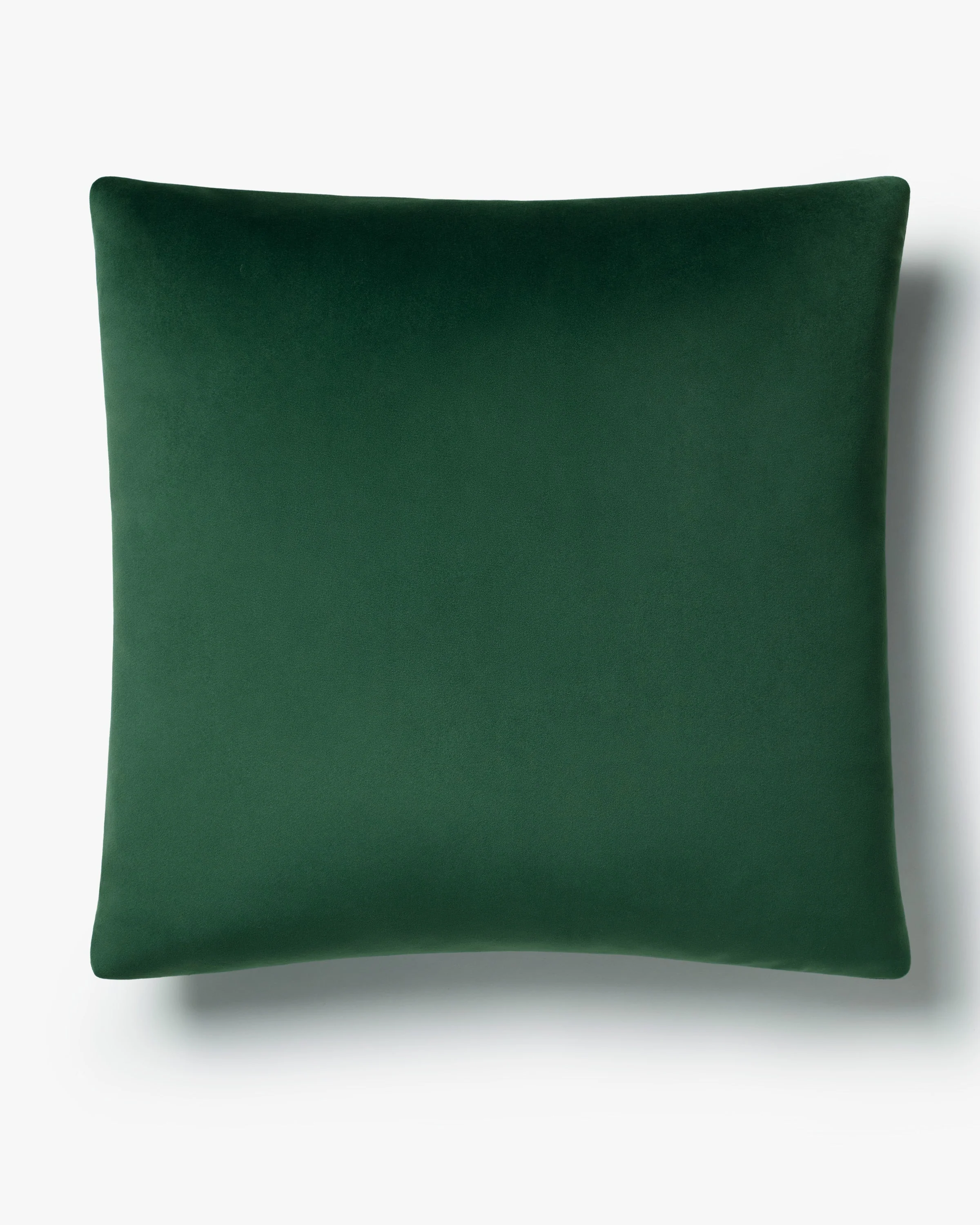 Spruce Green Velvet Throw Pillow