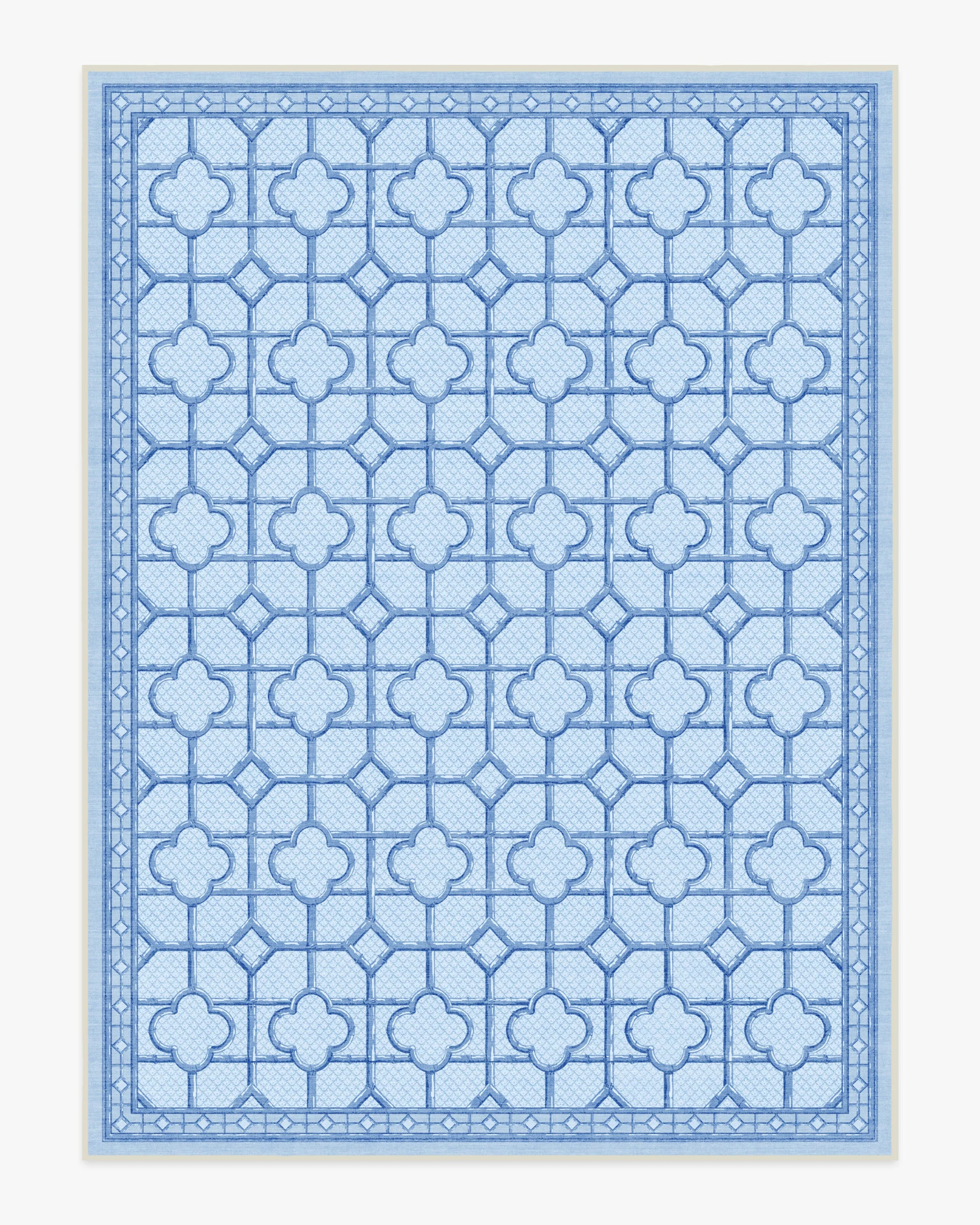 Shaded Bamboo Blue Outdoor Rug by Mrs. Alice