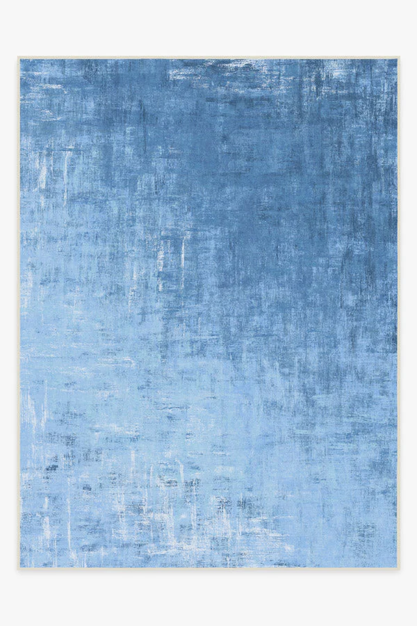 Impasto Sky Blue Outdoor Rug
