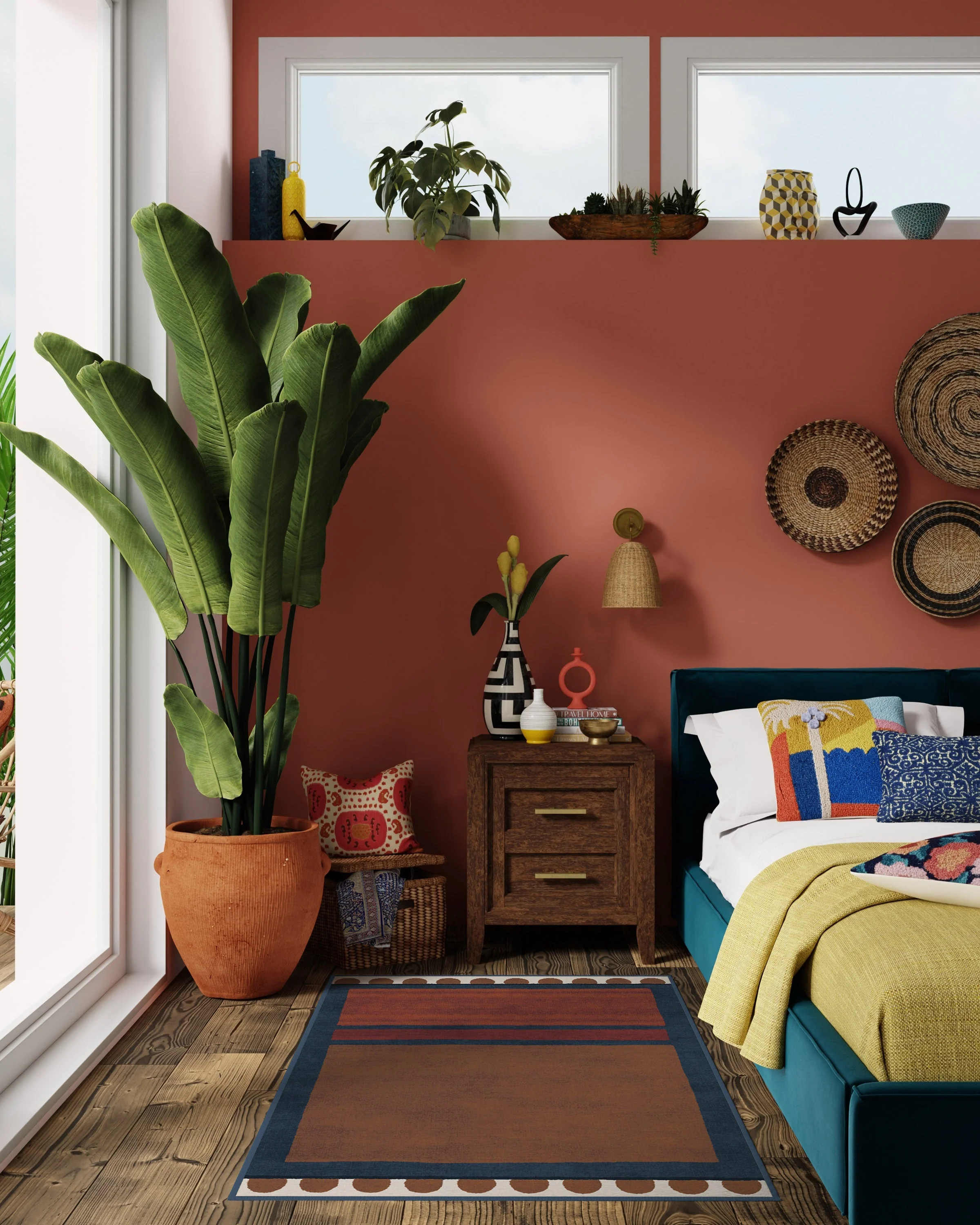 Nina Indigo & Rust Rug by Justina Blakeney