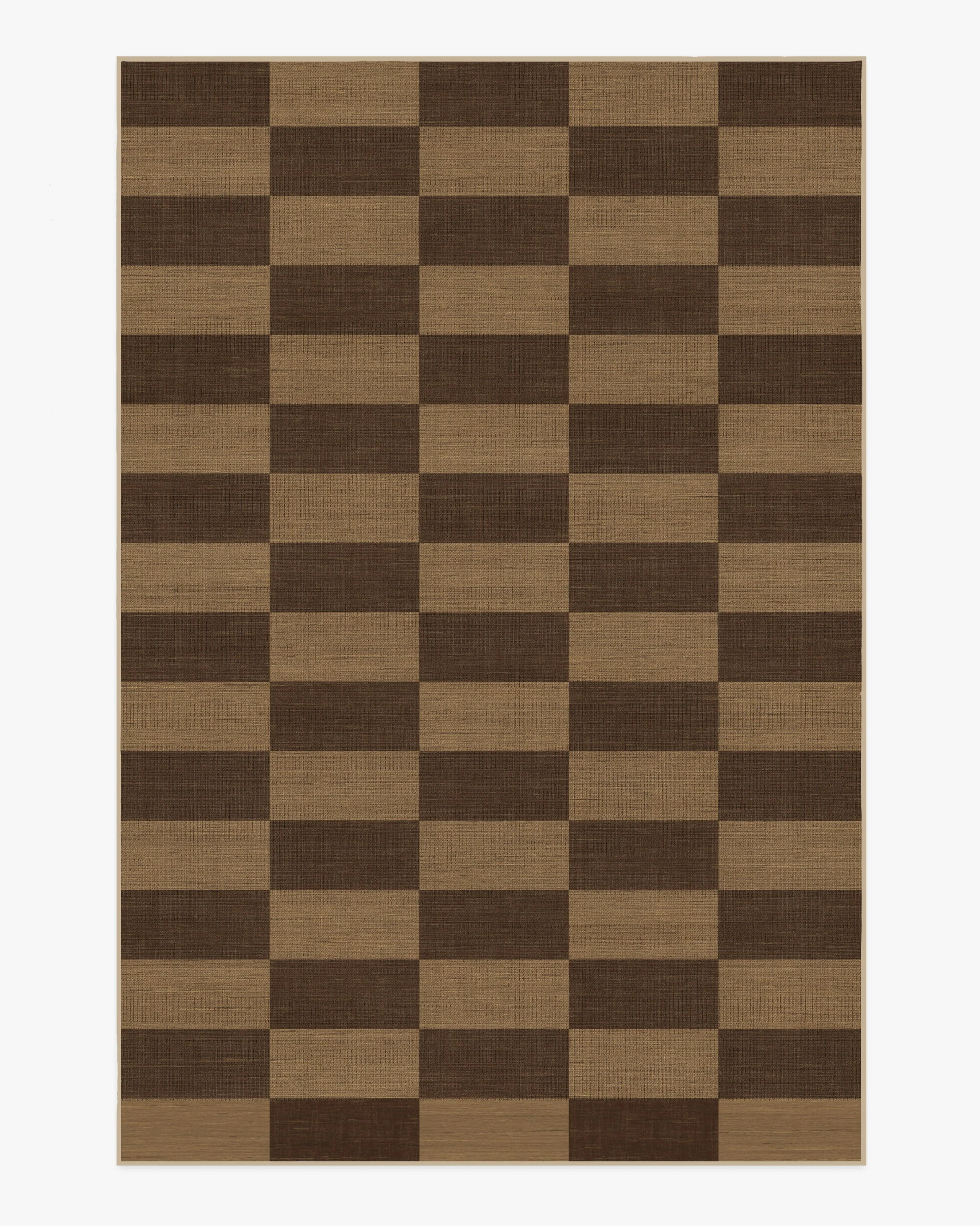 Yates Check Brown Re-Jute Rug by Architectural Digest
