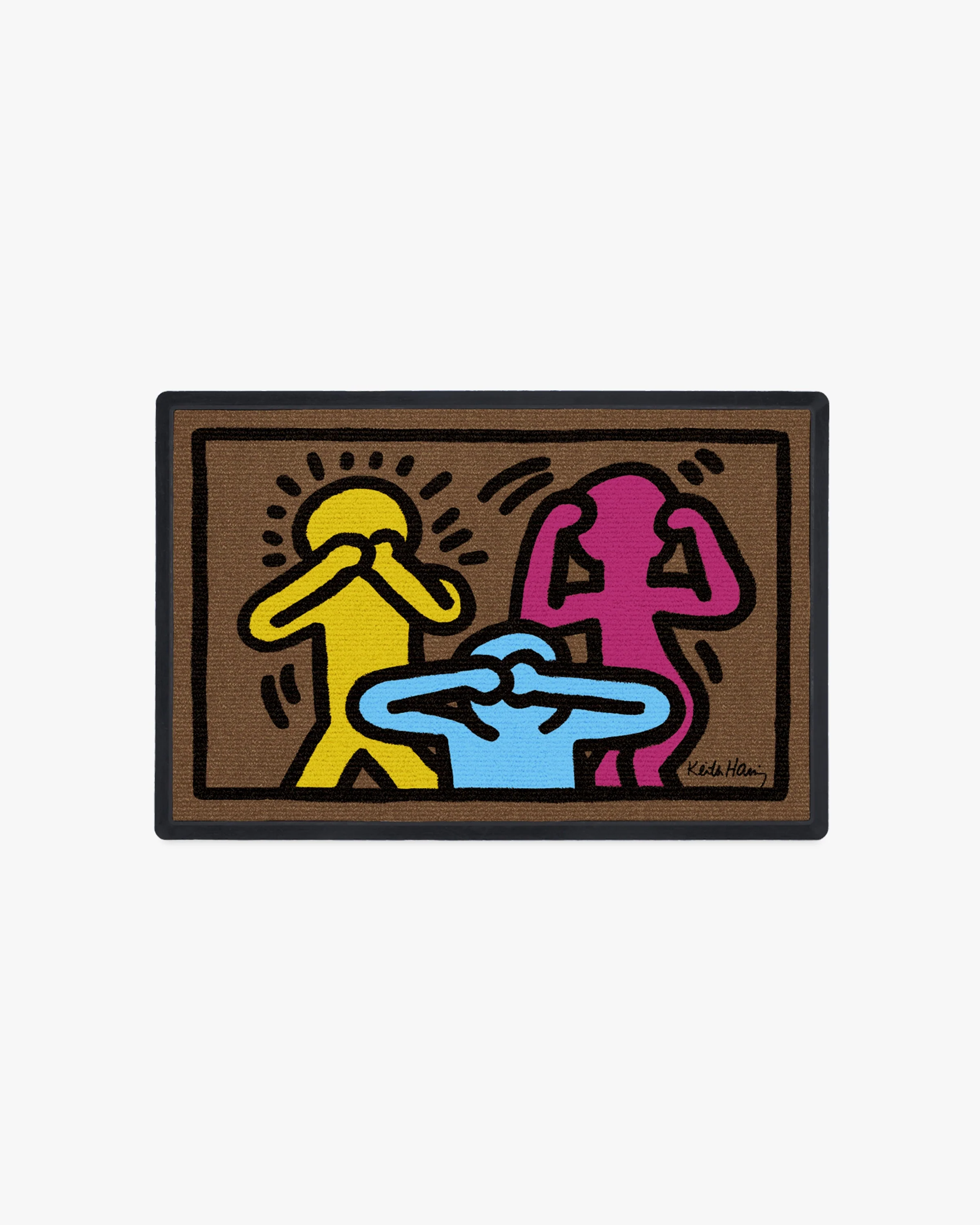 No Evil Multicolor Doormat by Keith Haring