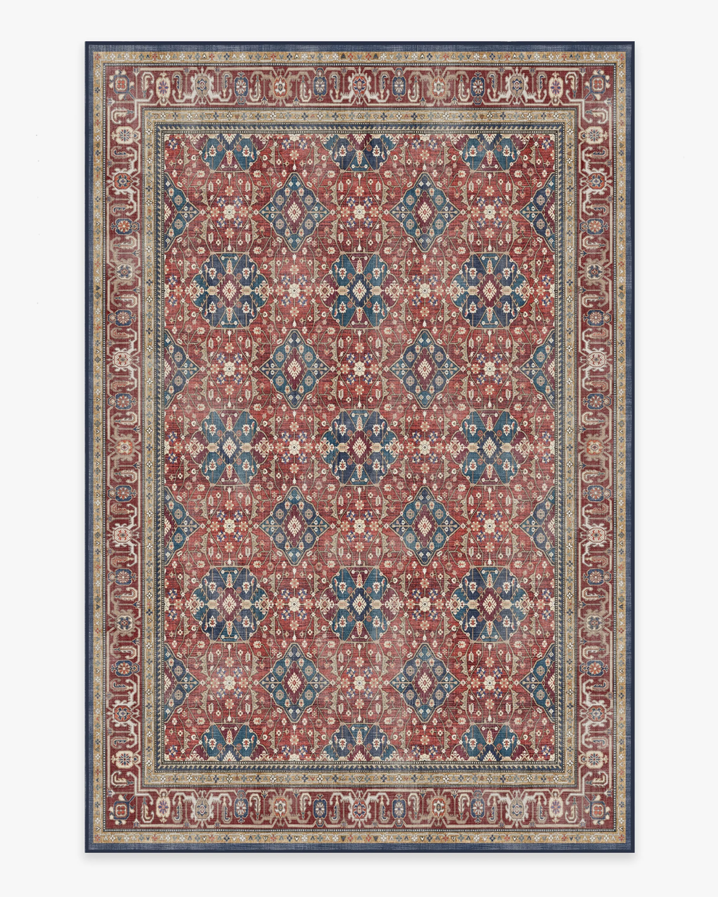 Alessia Royal Red Flatwoven Rug