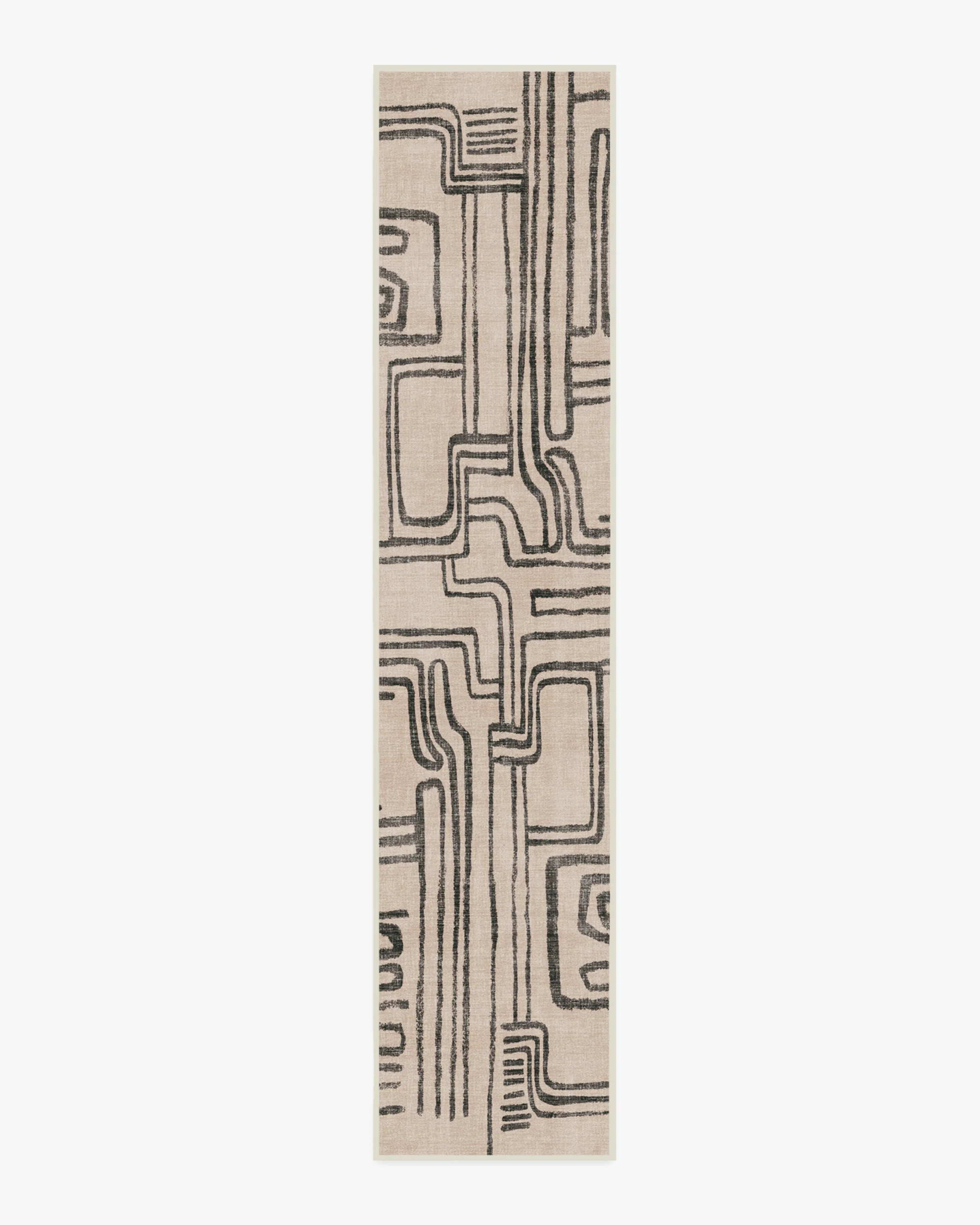 Kassena Black & Ivory Flatwoven Rug by Malene Barnett