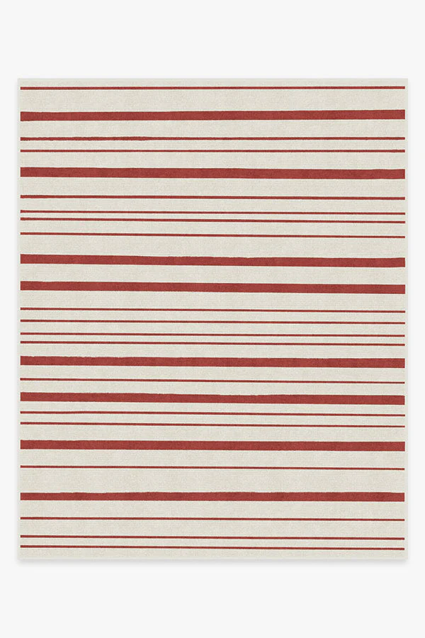 Hudson Stripe Red Rug