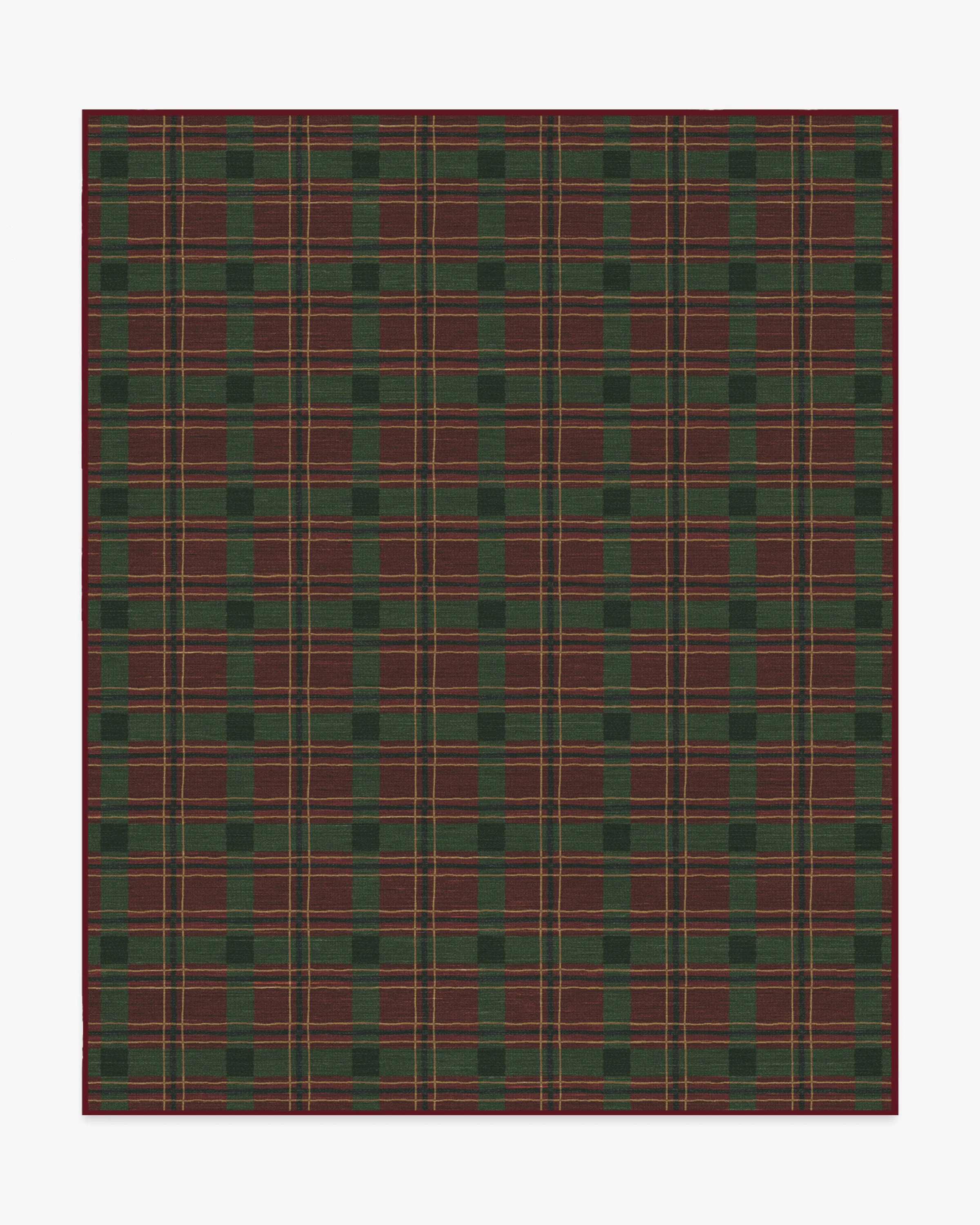 Piper Plaid Burgundy & Green Flatwoven Rug