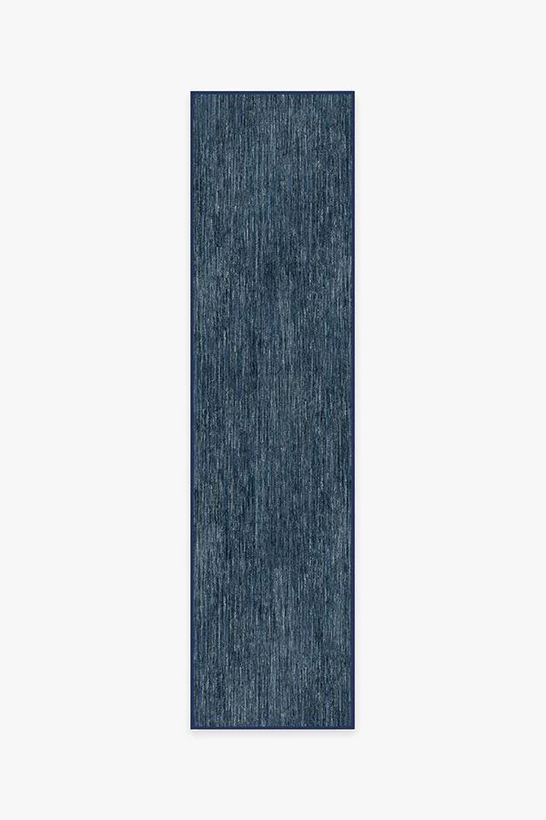 Chunky Solid Blue Outdoor Rug