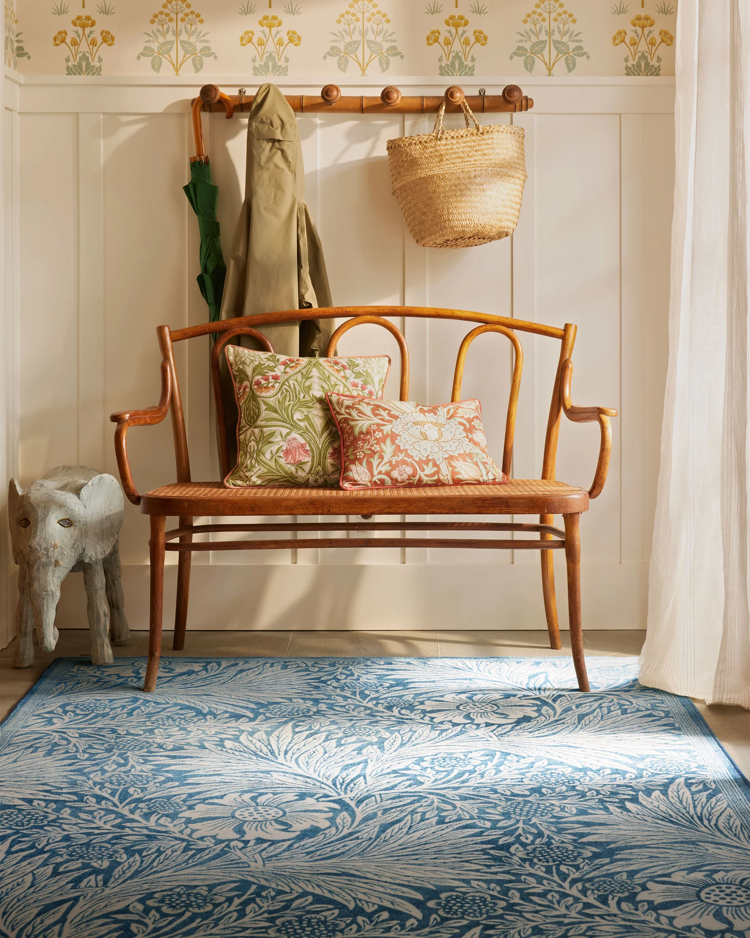 Marigold Blue Flatwoven Rug by Morris & Co.